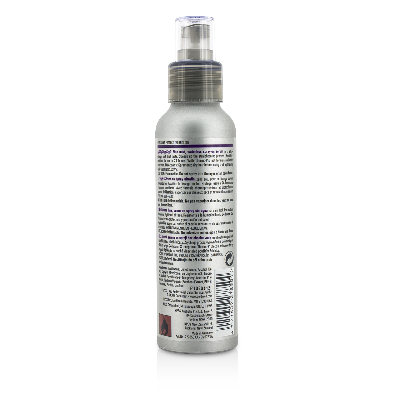 Goldwell Style Sign Straight Sleek Perfection Thermal Spray Serum (Salon Product) 100ml/3.3oz