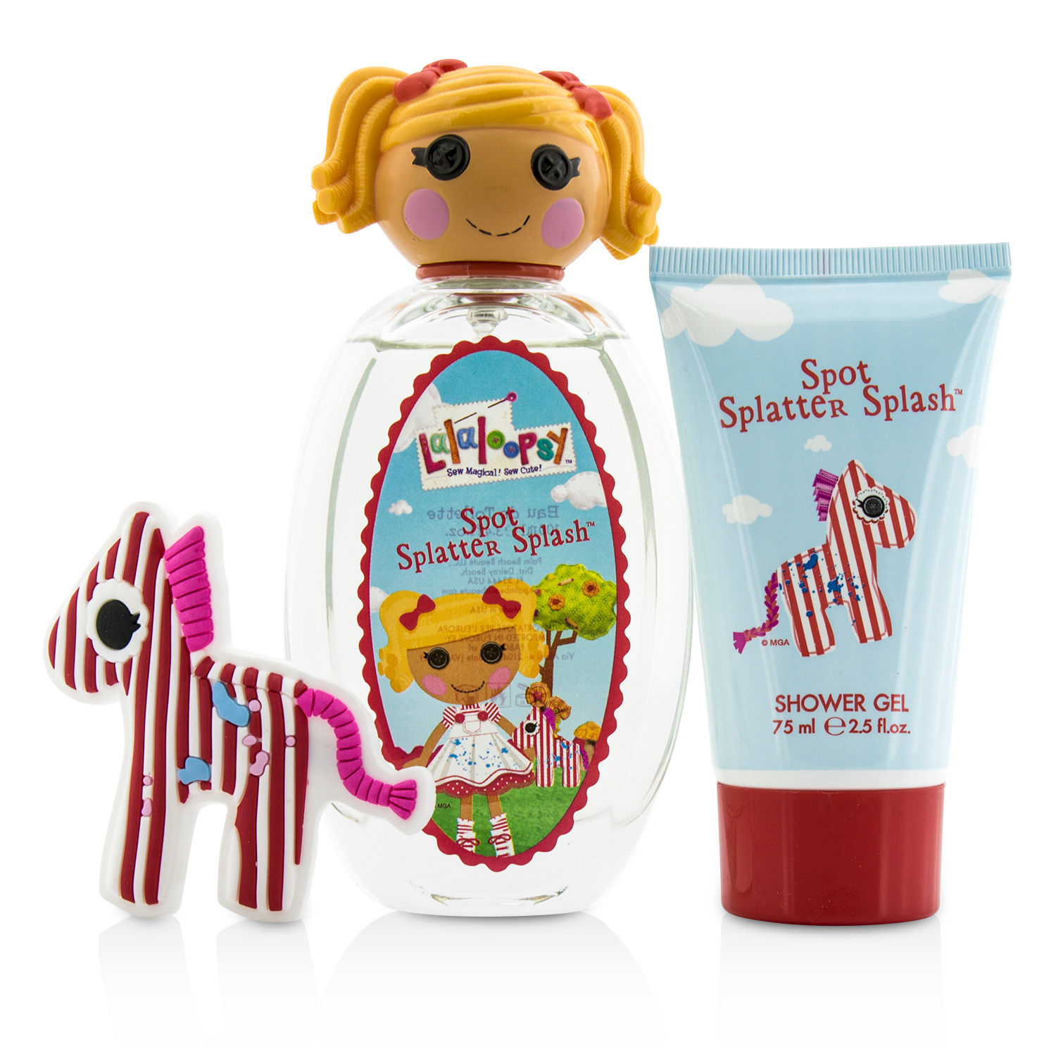 Lalaloopsy Spot Splatter Splash Cute Coffret: Eau De Toilette Spray 100ml/3.4oz + Shower Gel 75ml/2.5oz + French Barrette 3pcs