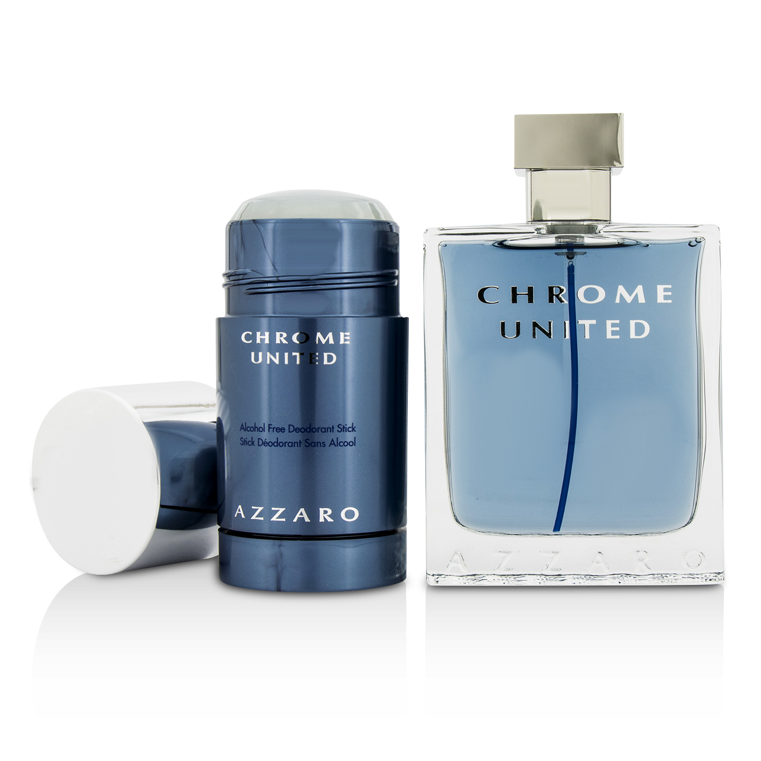 Loris Azzaro Chrome United Coffret: Eau De Toilette Spray 100ml/3.4oz + Deodorant Stick 75ml/2.1oz 2pcs