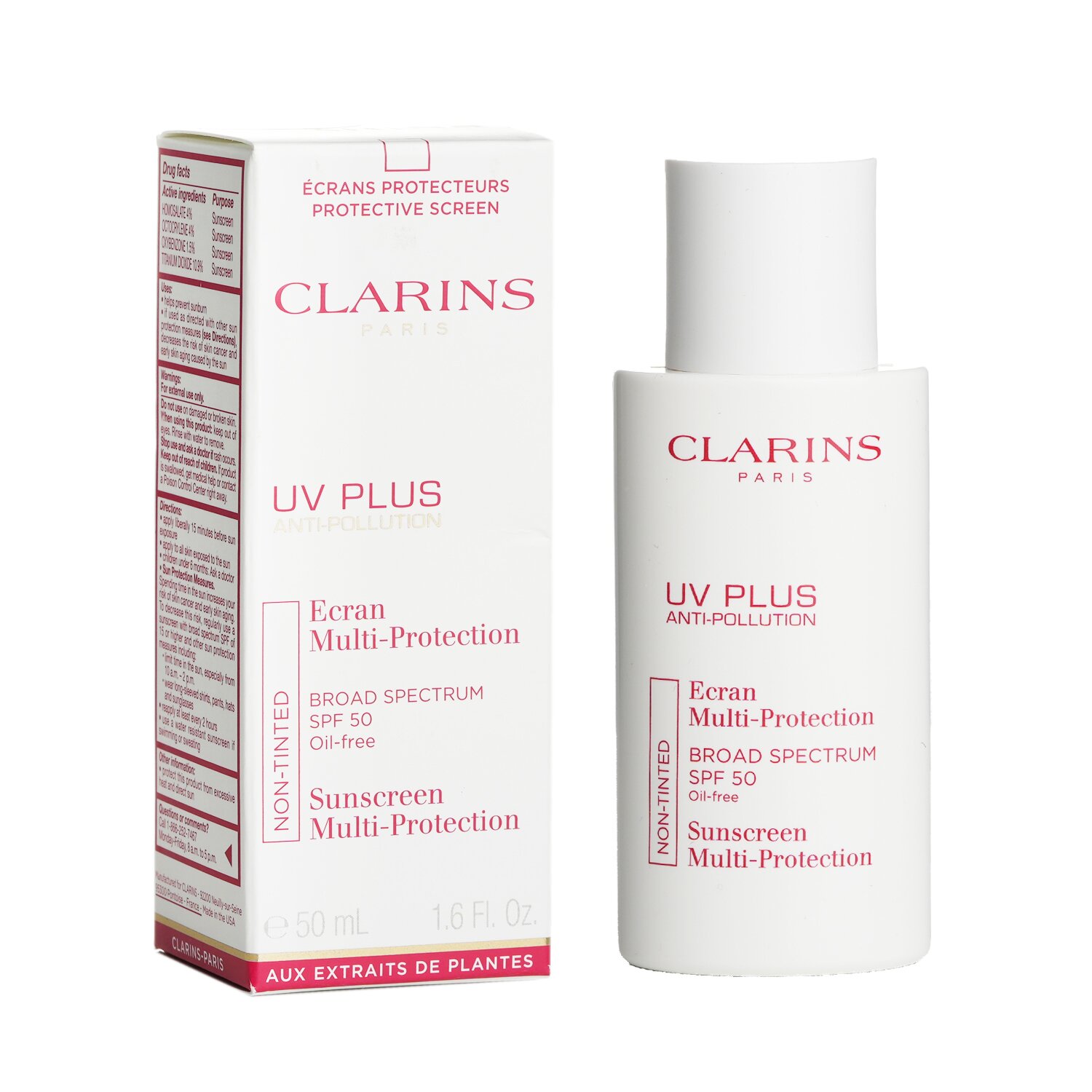 Clarins UV Plus Солнцезащитное Средство против Загрязнений SPF 50 - Не Тональное 50ml/1.7oz