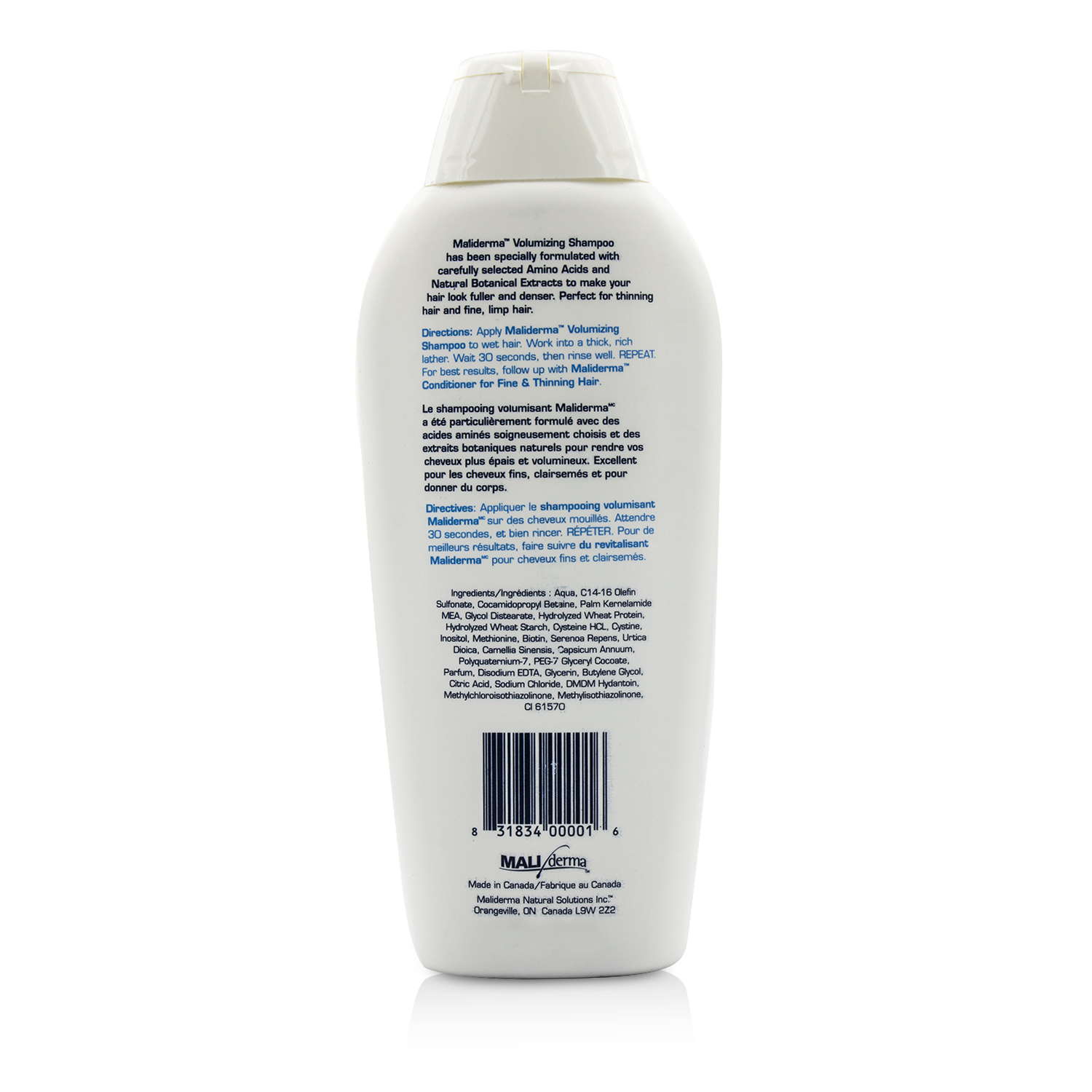 Maliderma Volumizing Shampoo (For Fine and Thinning Hair) 300ml/10oz