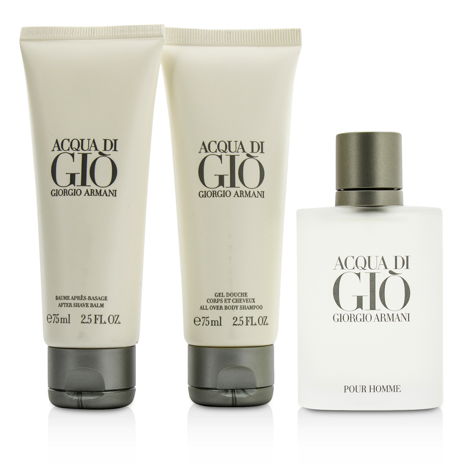 Giorgio Armani Acqua Di Gio Coffret: Eau De Toilette Spray 50ml/1.7oz + All Over Body Shampoo 75ml/2.5oz + After Shave Balm 75ml/2.5oz 3pcs