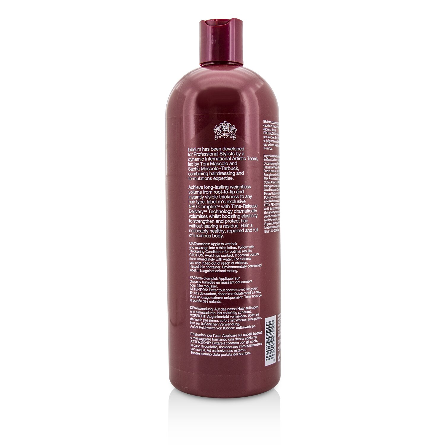 Label.M Thickening Shampoo (Gently Cleansers Whilst Infusing Hair with Weightless Volume For Long-Lasting Body and Lift) 1000ml/33.8oz