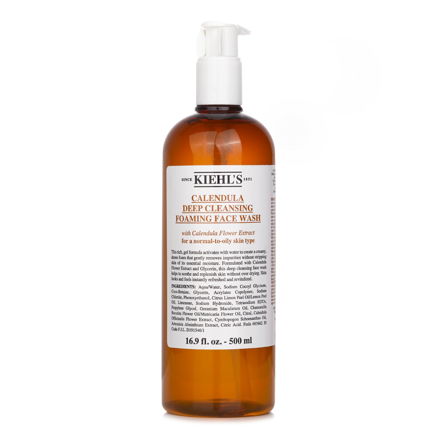 Kiehl's Calendula Deep Cleansing Foaming Face Wash 500ml/16.9oz