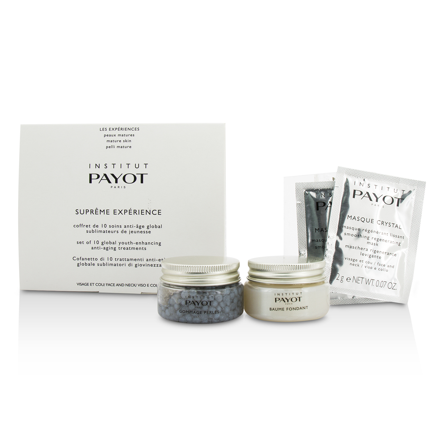 Payot Supreme Experience Set: Gommage Perles 30g/1.05oz + Baume Fondant 30g/1.05oz + Masque Crystal 10applications 12pcs