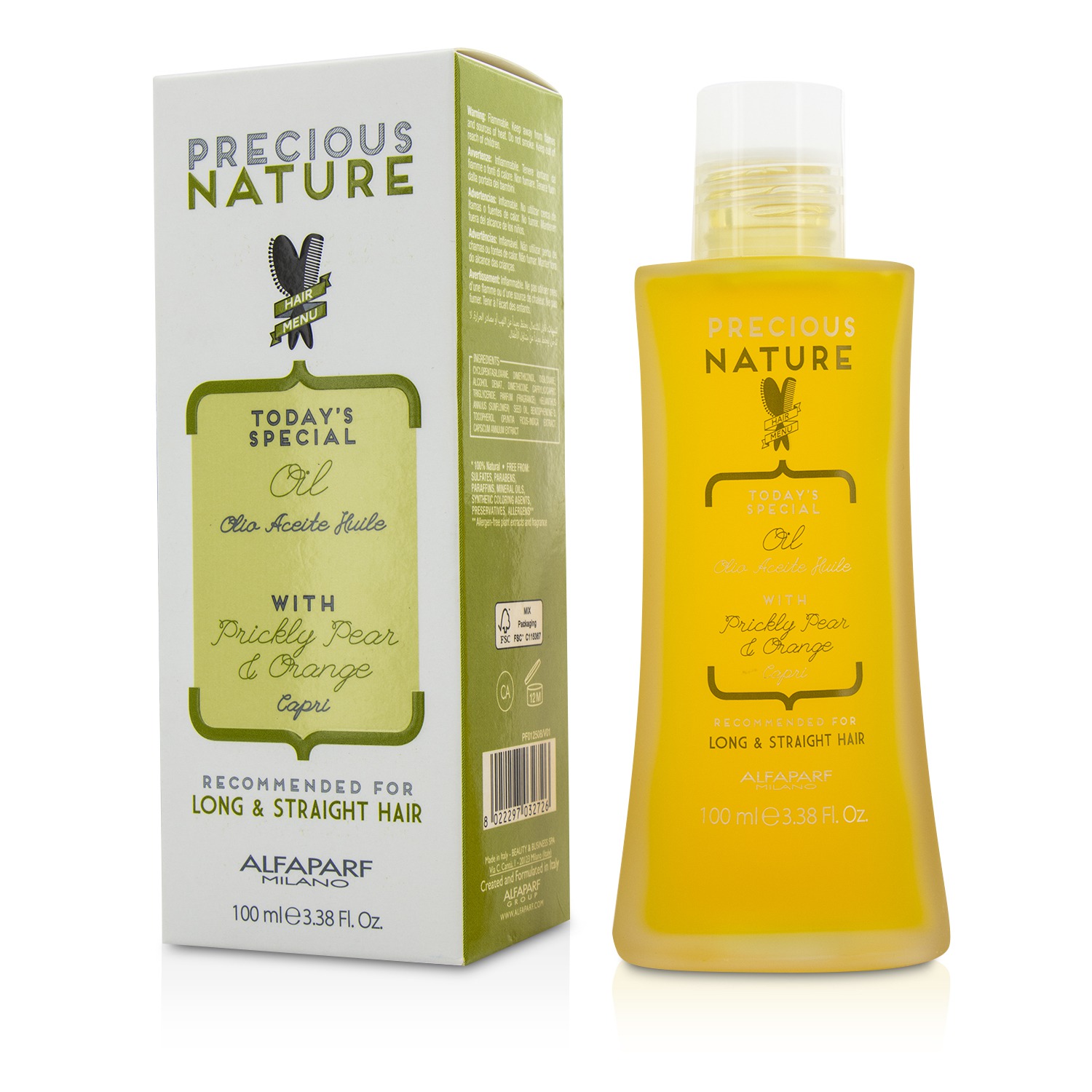 AlfaParf Precious Nature Today's Special Oil with Prickly Pear & Orange (For Long & Straight Hair) 100ml/3.38oz