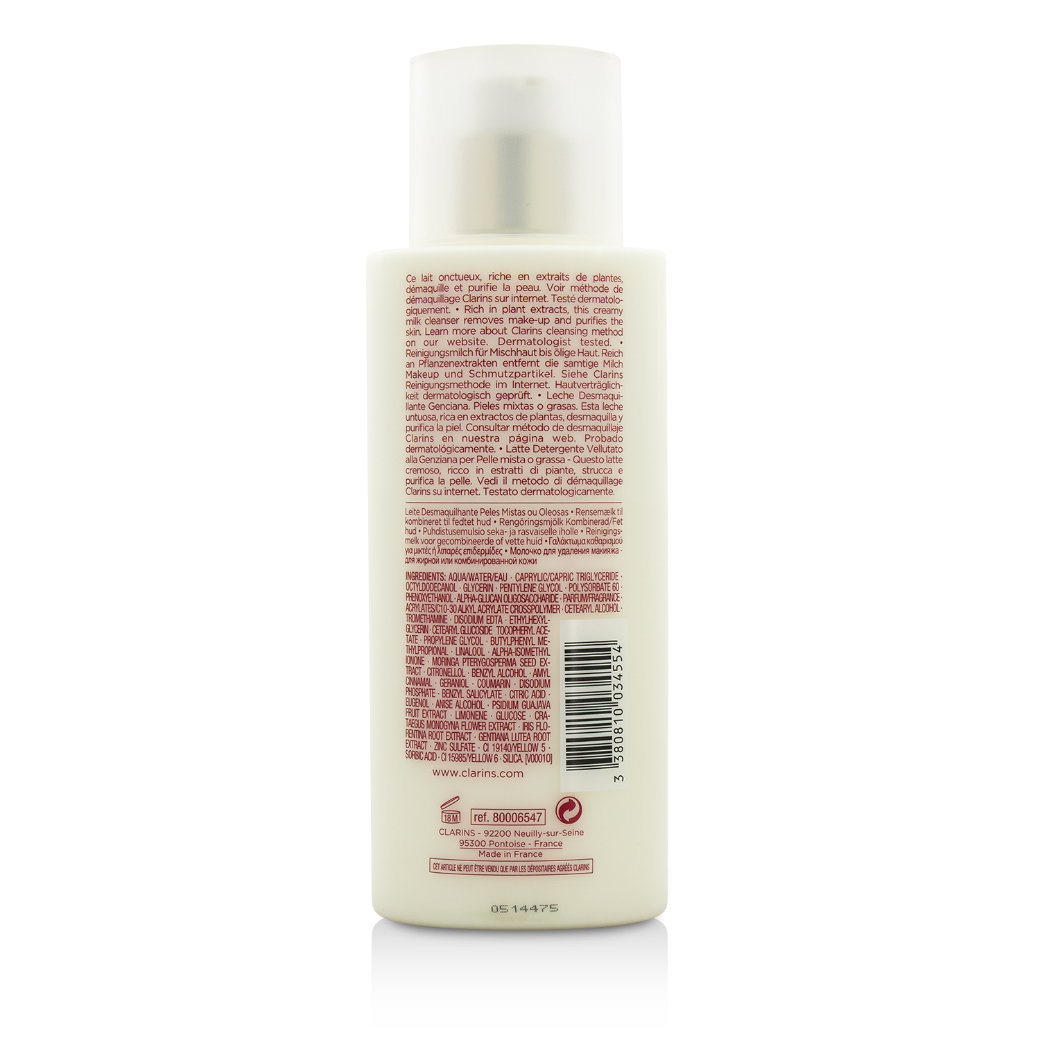 Clarins Anti-Pollution Lapte de Curățare pentru Ten Mixt/Gras 400ml/14oz