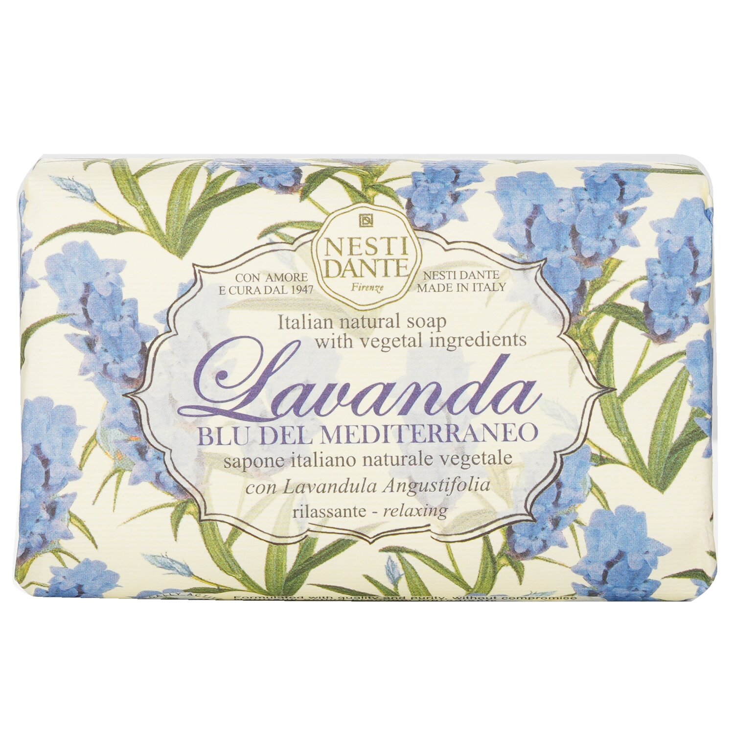 Nesti Dante Xà Bông Thiên Nhiên Lavanda - Blu Del Mediterraneo - Thư Giãn 150g/5.29oz