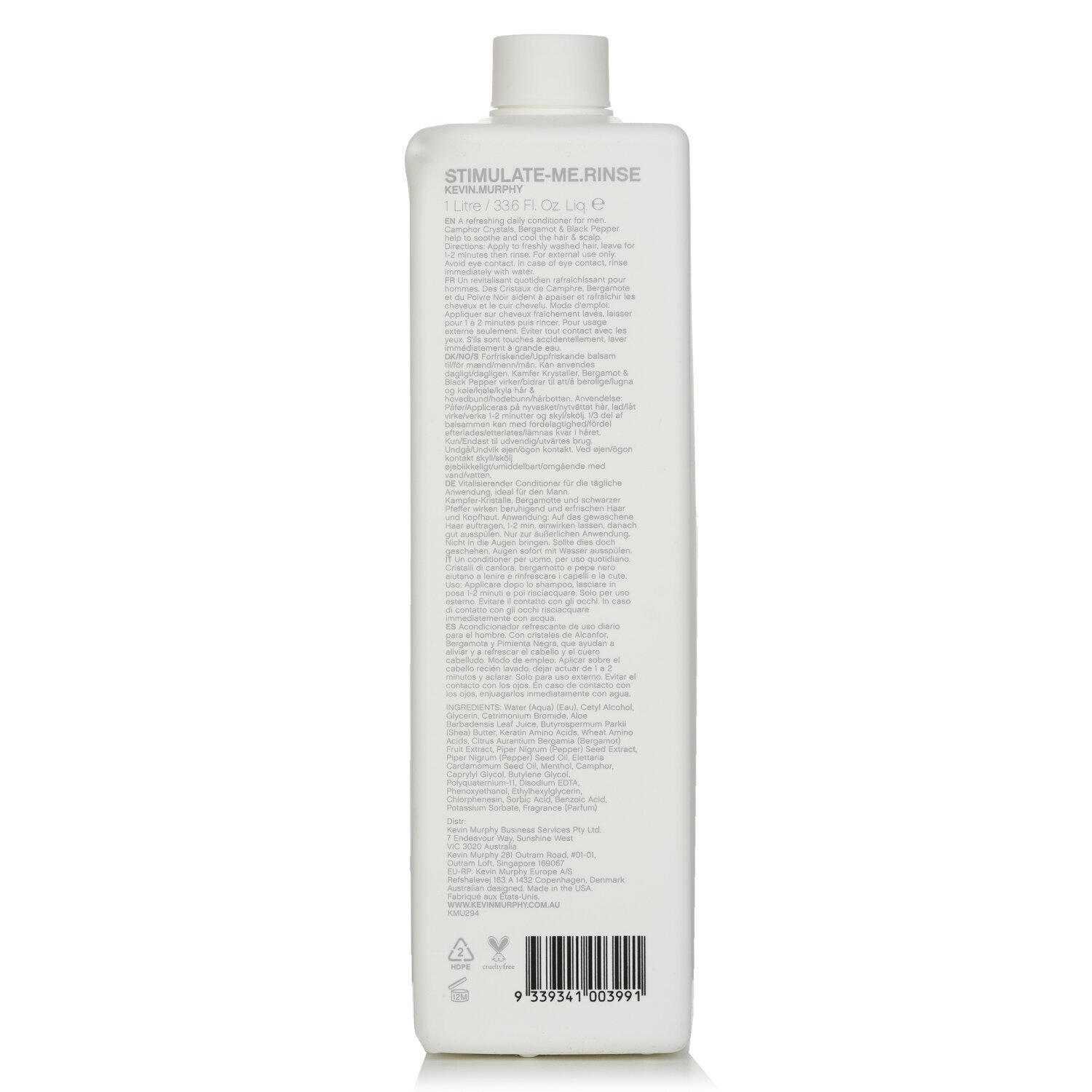 Kevin.Murphy Stimulate-Me.Rinse (Stimulating and Refreshing Conditioner - For Hair & Scalp) 1000ml/33.6oz