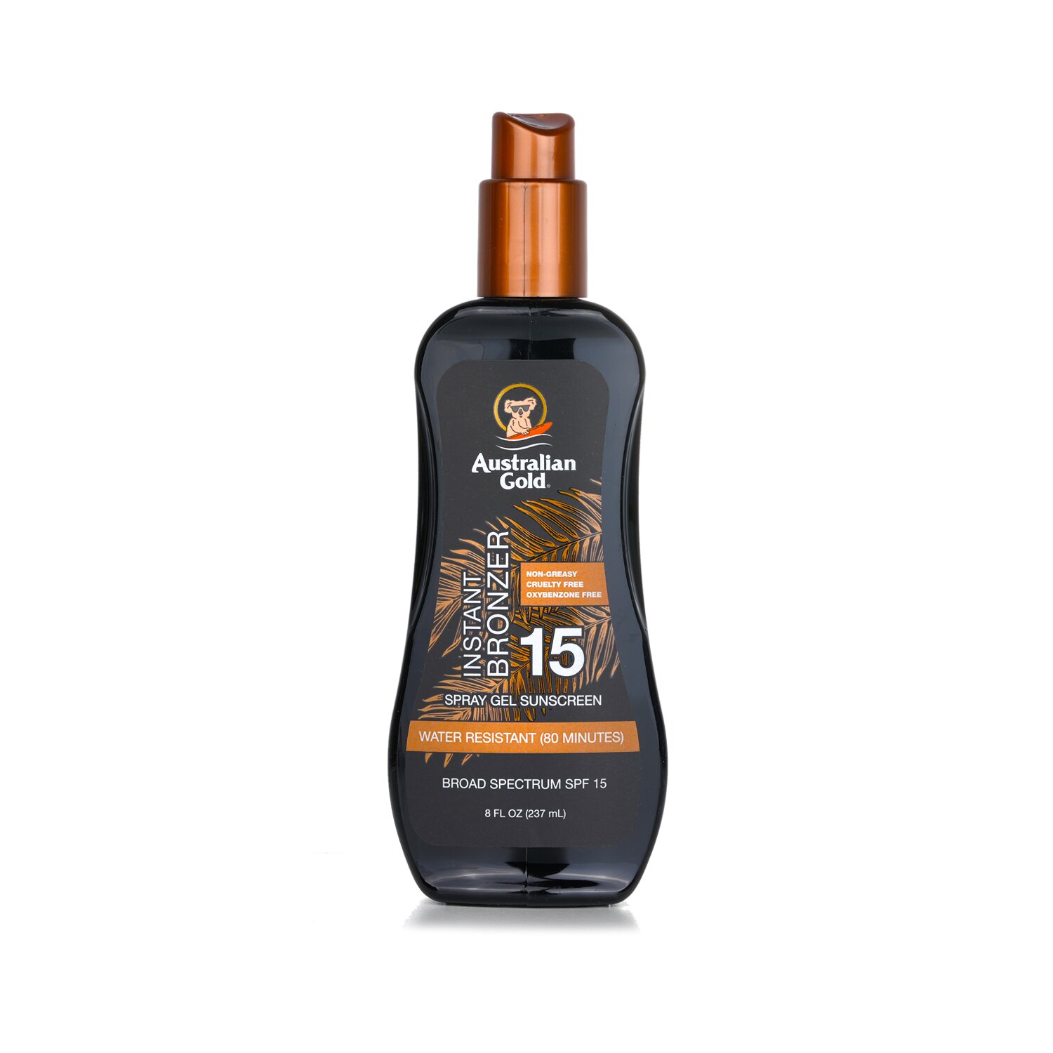 Australian Gold Spray Gel Sunscreen SPF 15 with Instant Bronzer 237ml/8oz