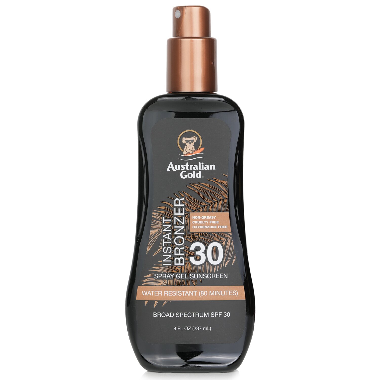 Australian Gold Spray Gel Sunscreen SPF 30 with Instant Bronzer 237ml/8oz