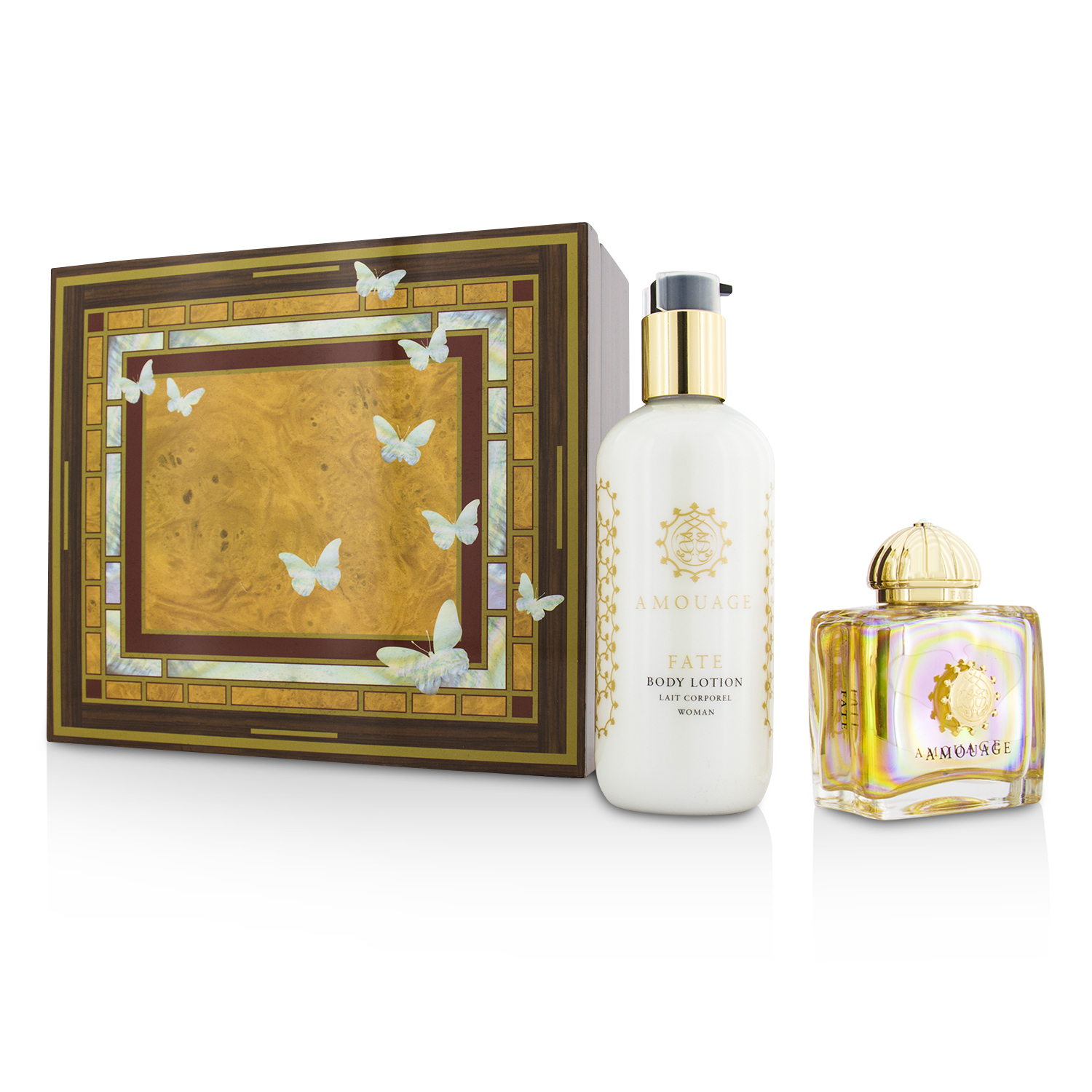 Amouage Fate Coffret: Eau De Parfum Spray 100ml/3.4oz + Body Lotion 300ml/10oz 2pcs