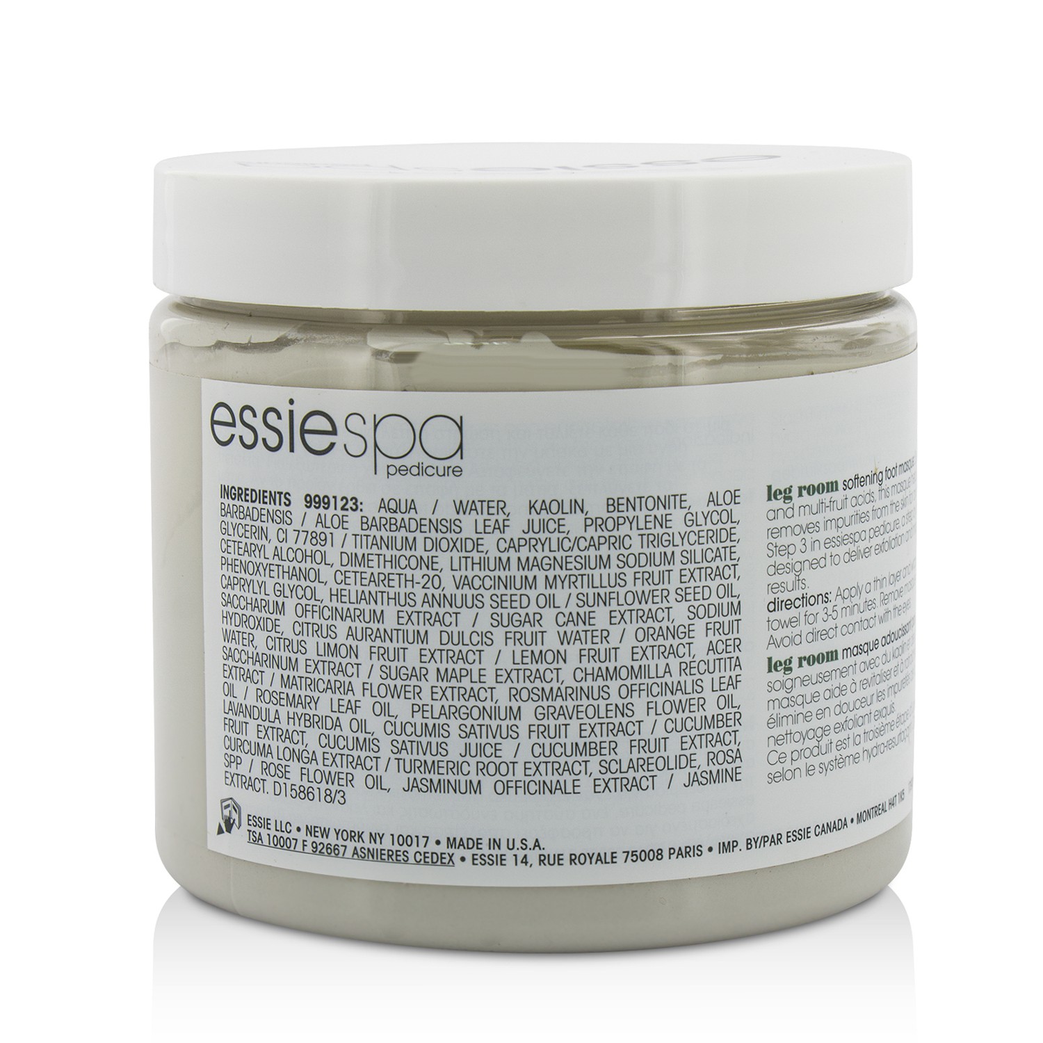 Essie Spa Pedicure Hydra-Resurfacing System Leg Room Softening Foot Masque (Salon Product) 519g/18oz