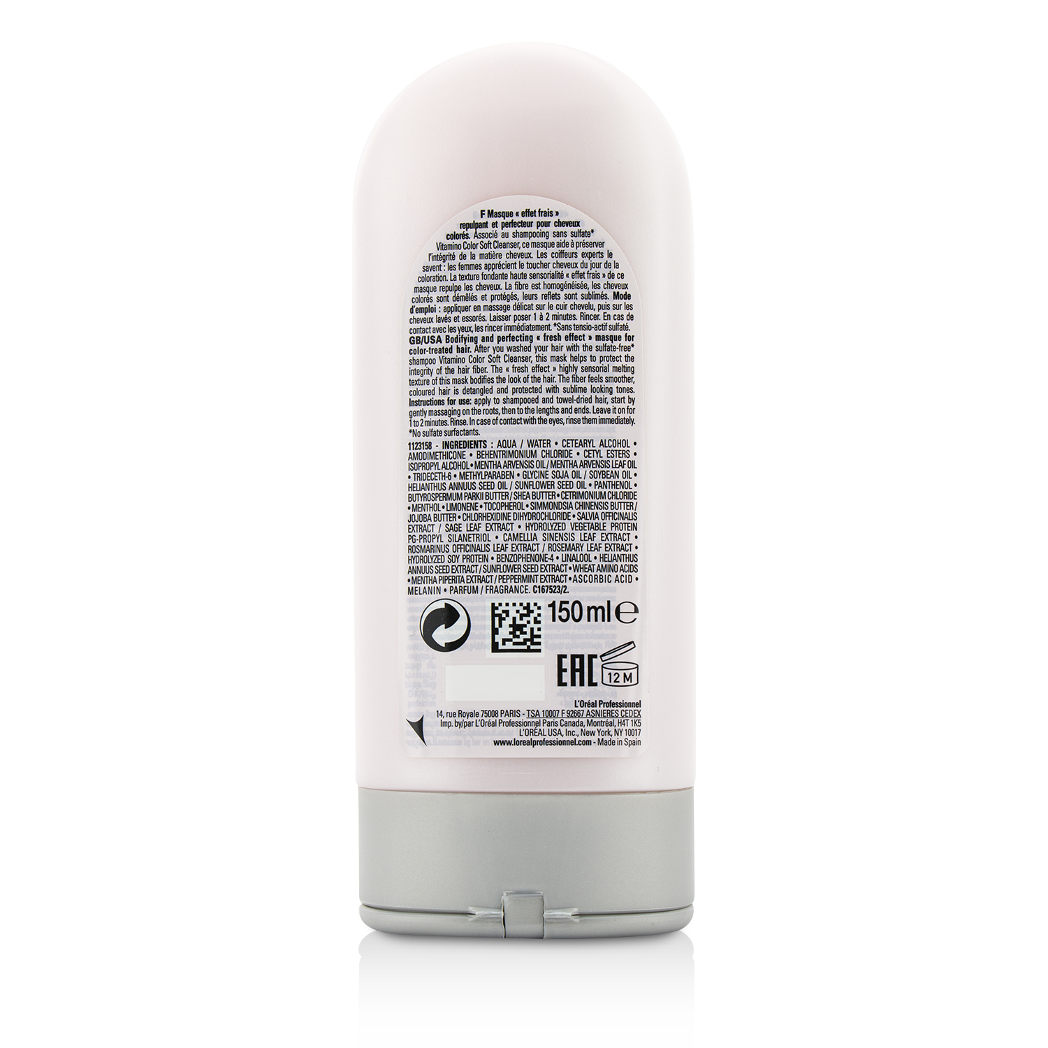 L'Oreal Professionnel Expert Serie - Vitamino Color Fresh Feel Bodifying + Perfecting <Fresh Effect> Masque - Rinse Out 150ml/5oz