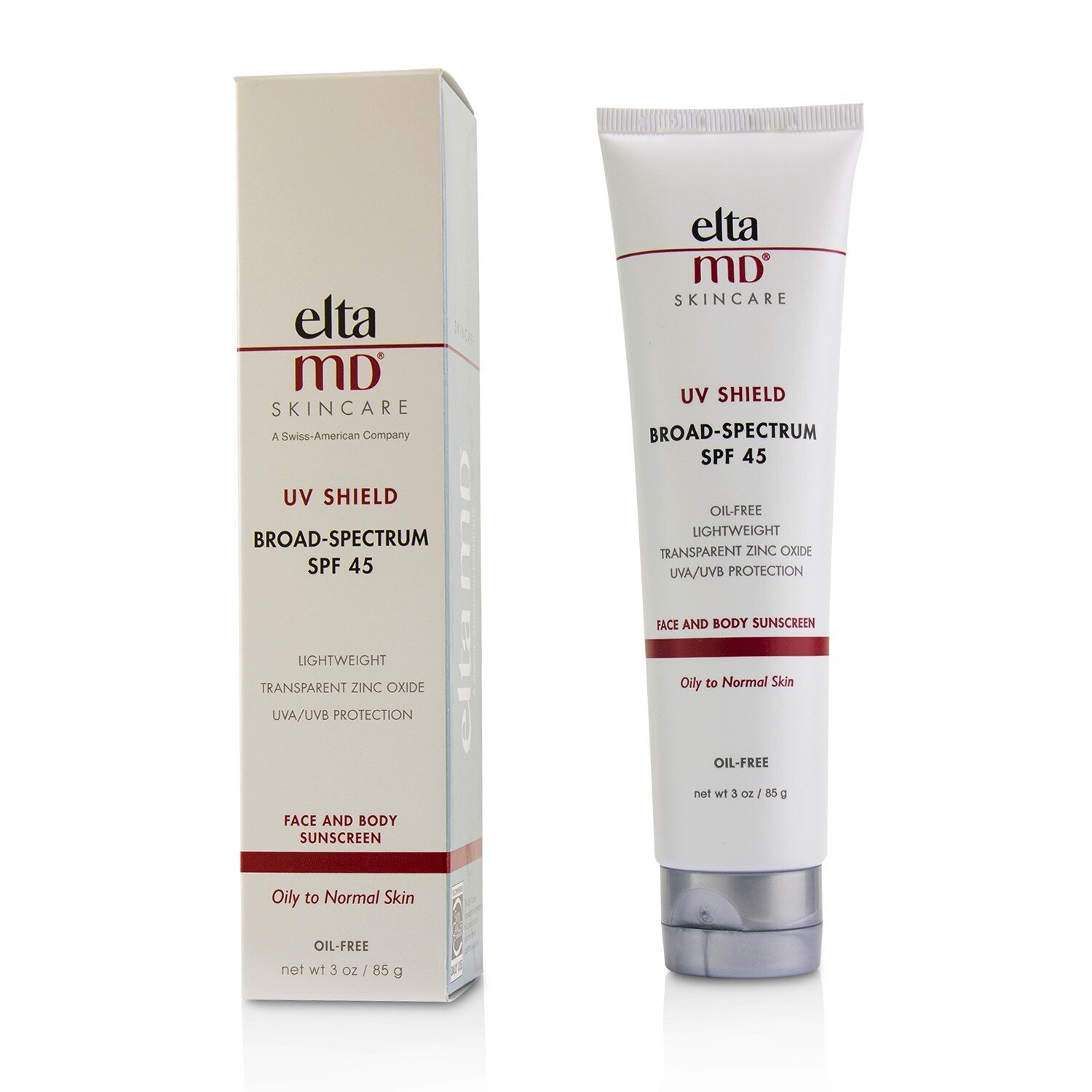 EltaMD UV Shield Face & Body Sunscreen SPF 45 - For Oily To Normal Skin 85g/3oz