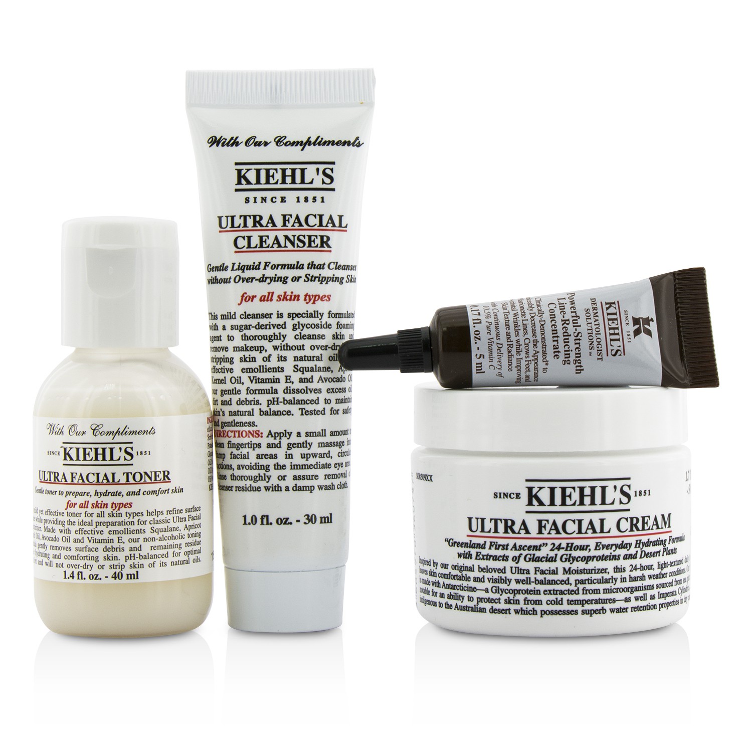 Kiehl's Ultra Facial Set: 4pcs+1bag