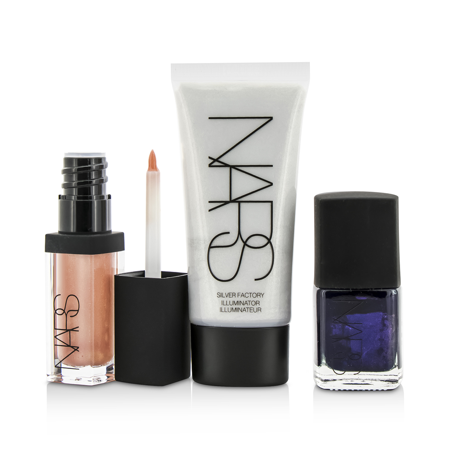 NARS Andy Warhol Walk On The Wild Side Set (1xMini Illuminator, 1xMini Nail Polish, 1xMini Lip Gloss) 3pcs