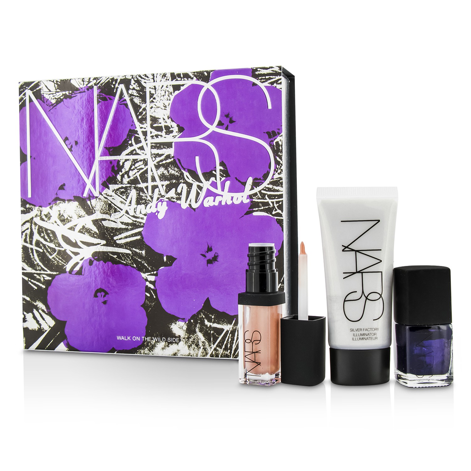 NARS Andy Warhol Walk On The Wild Side Set (1xMini Illuminator, 1xMini Nail Polish, 1xMini Lip Gloss) 3pcs