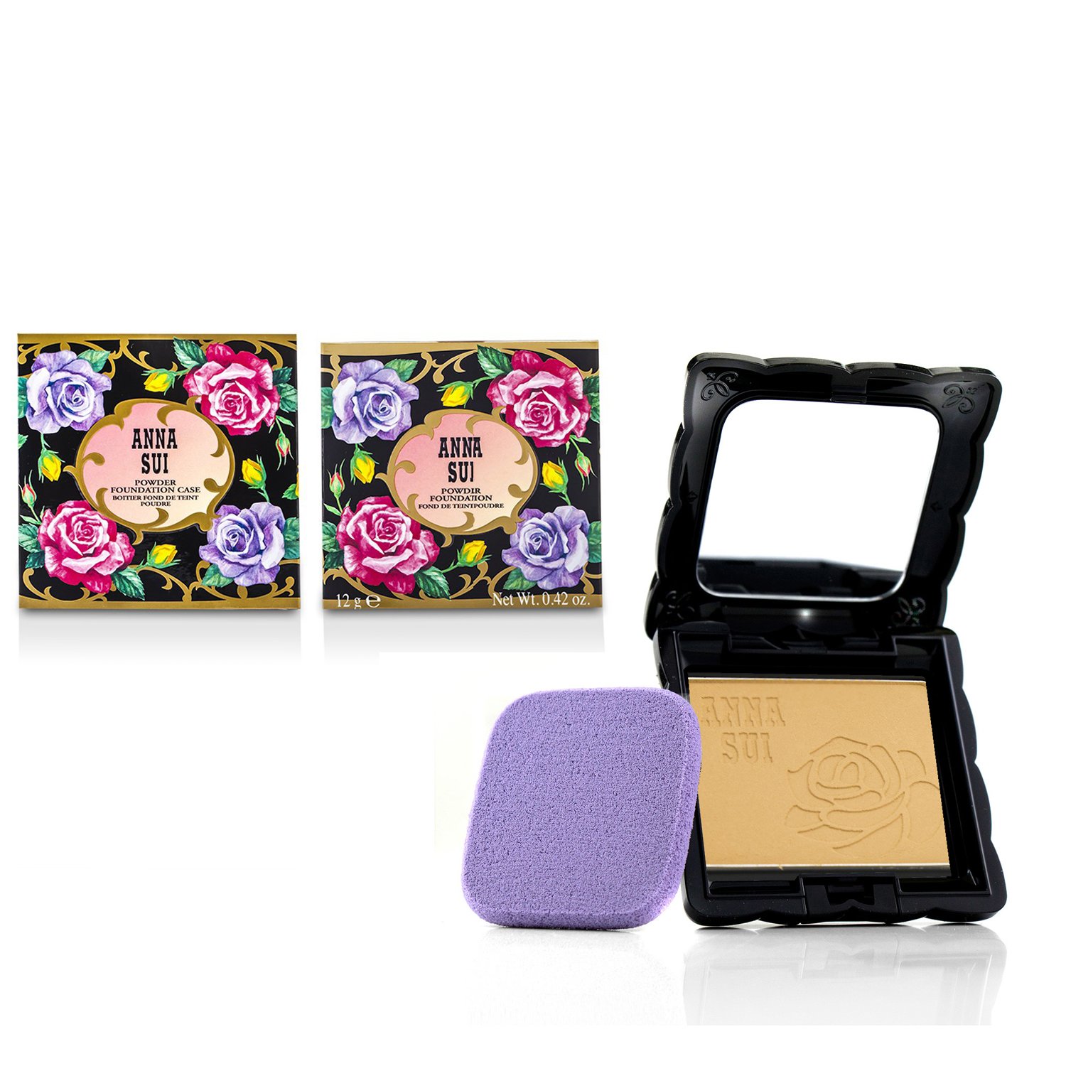 Anna Sui Powder Foundation SPF 20 (Case & Refill) 12g/0.42oz