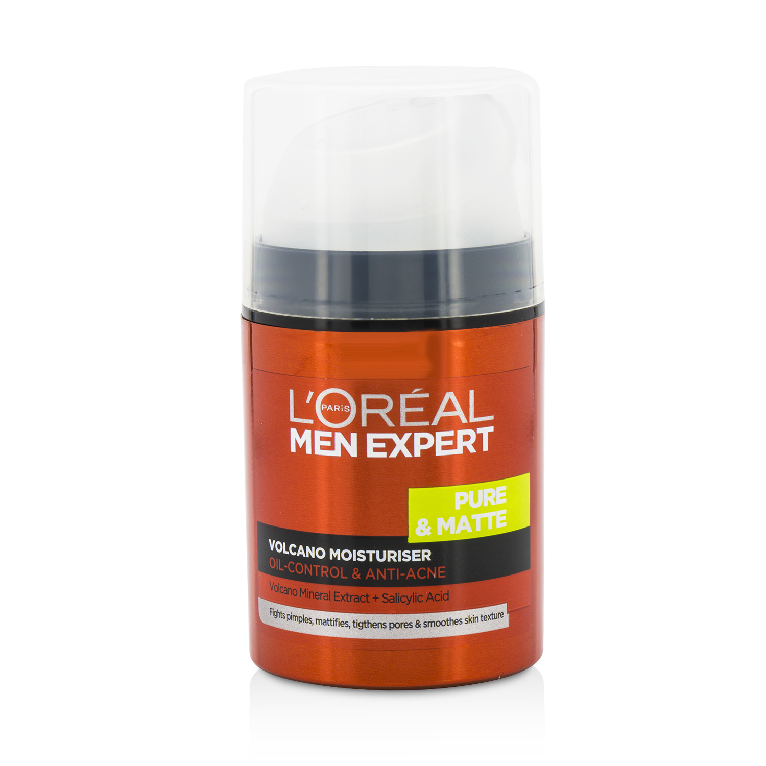 L'Oreal Men Expert Pure & Matte Volcano Moisturiser - Oil-Control & Anti-Acne 50ml/1.7oz