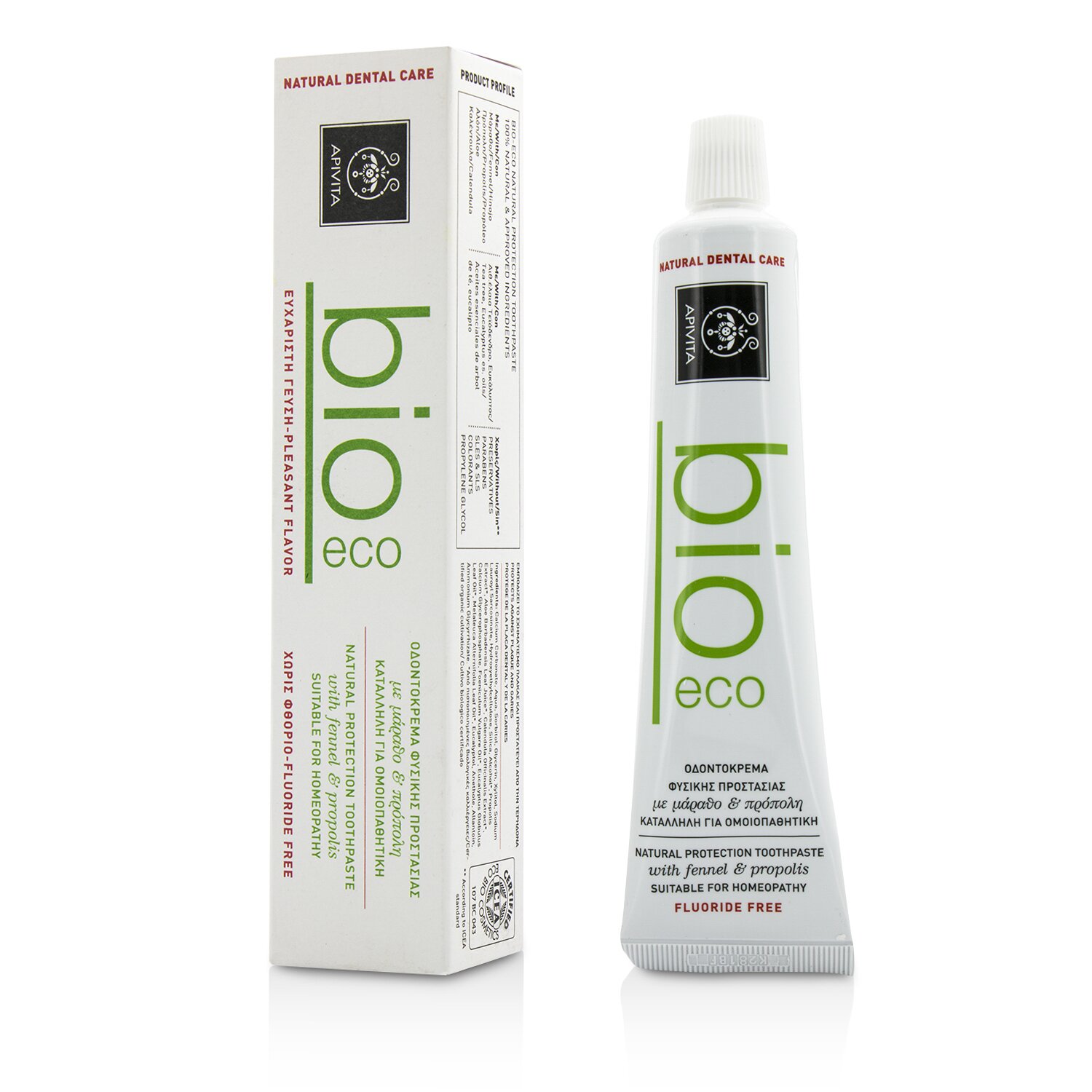 Apivita Bio-Eco Natural Protection Toothpaste With Fennel & Propolis 75ml/2.53oz