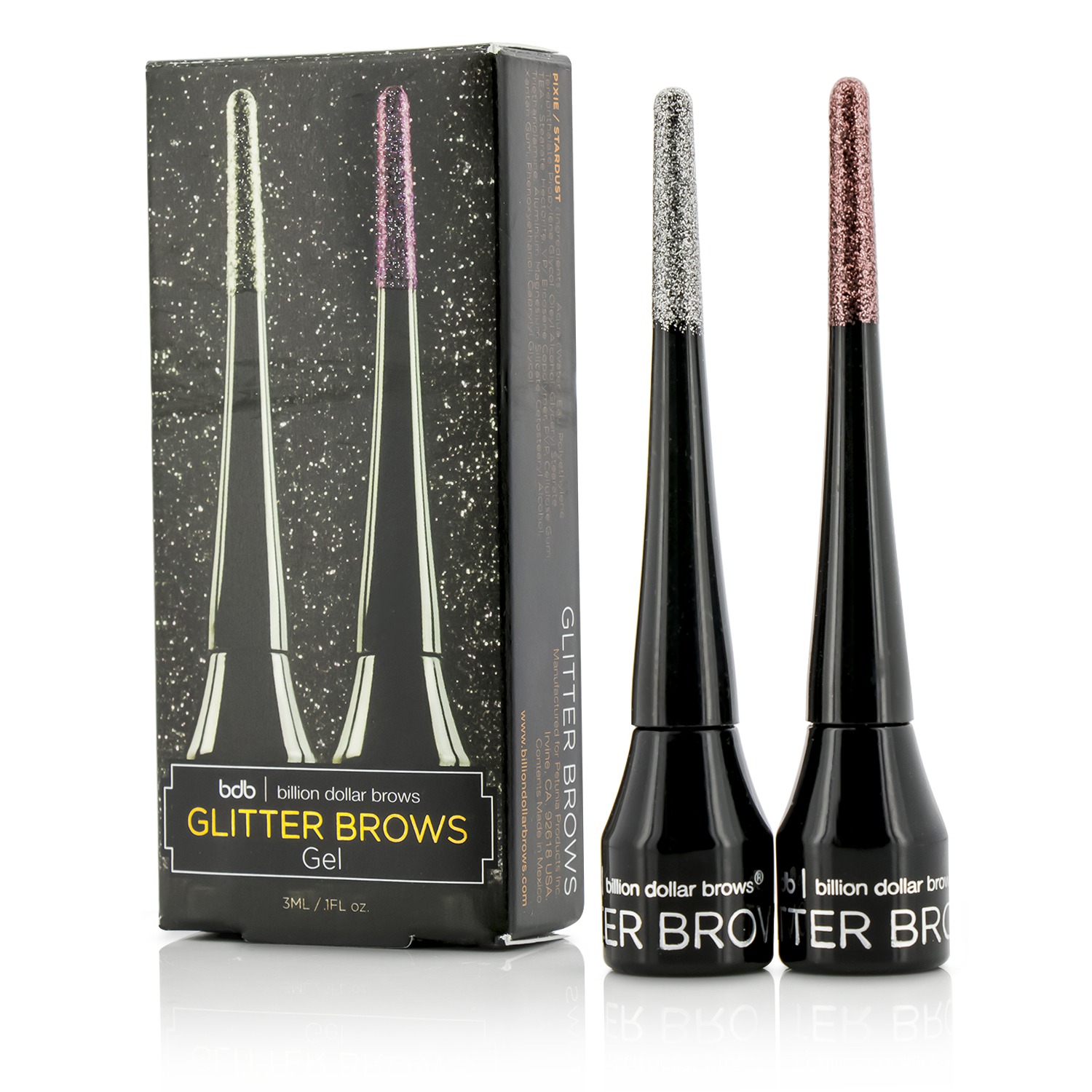 Billion Dollar Brows Glitter Brows Gel Set: 2x Glitter Brows Gel (Stardust, Pixie) 2x 3ml/1oz