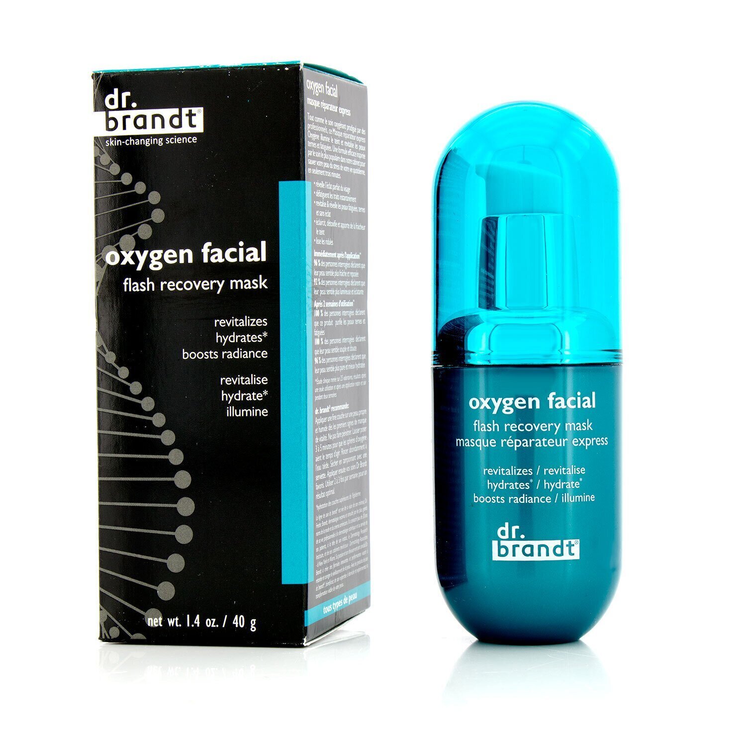 Dr. Brandt Máscara facial de oxigênio para recuperação de flash 40ml/1.4oz