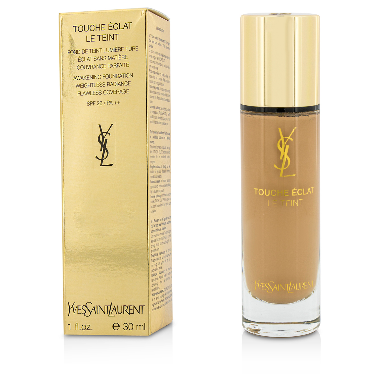 圣罗兰(YSL) Yves Saint Laurent (超模粉底液)明彩粉底液SPF22 PA++ 30ml/1oz