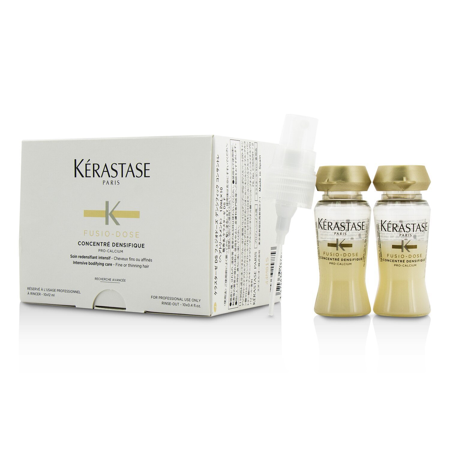 Kerastase مكثف ومكبر للشعر Fusio-Dose Concentre Densifique (للشعر الرقيق والرفيع) 10x12ml/0.4oz