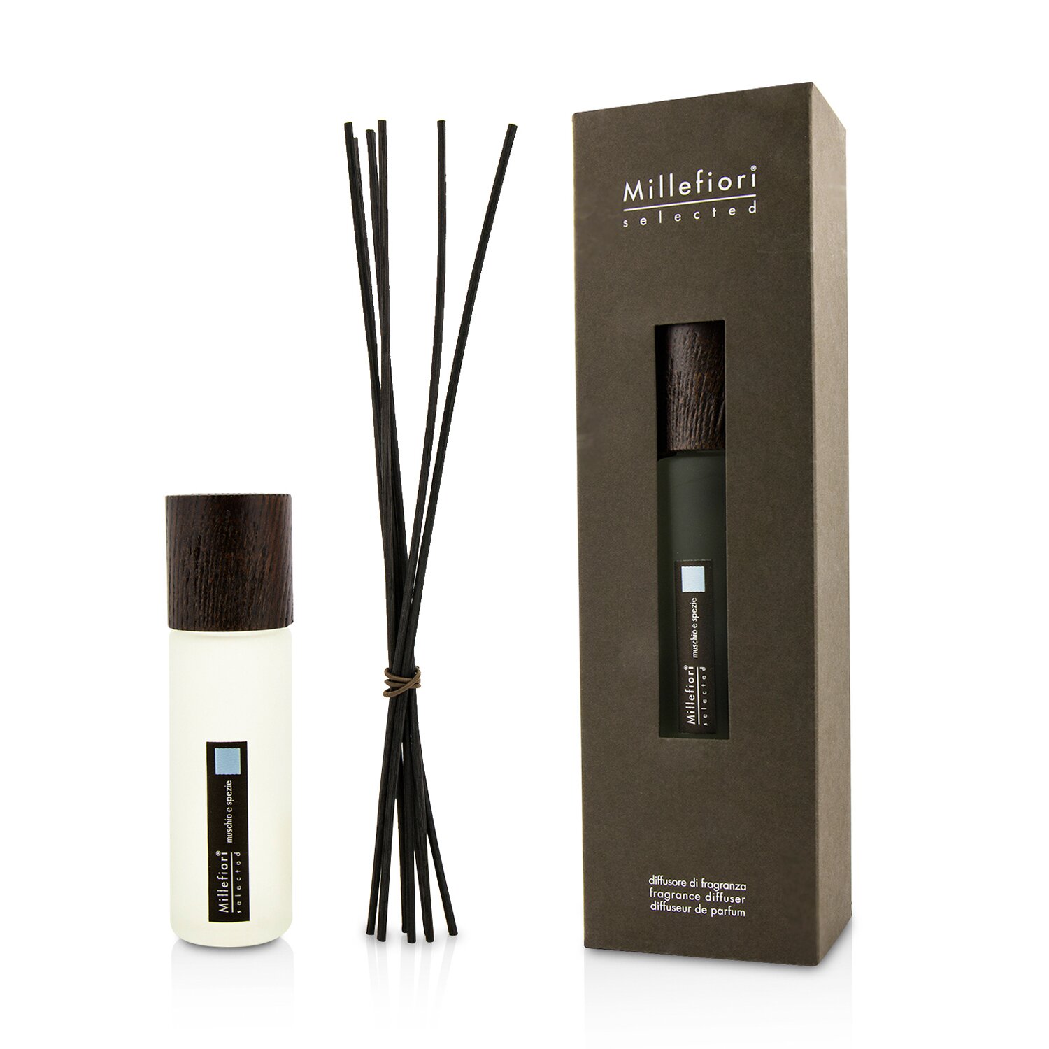 Millefiori น้ำหอมประดับห้อง Selected Fragrance Diffuser - Muschio E Spezie 100ml/3.4oz