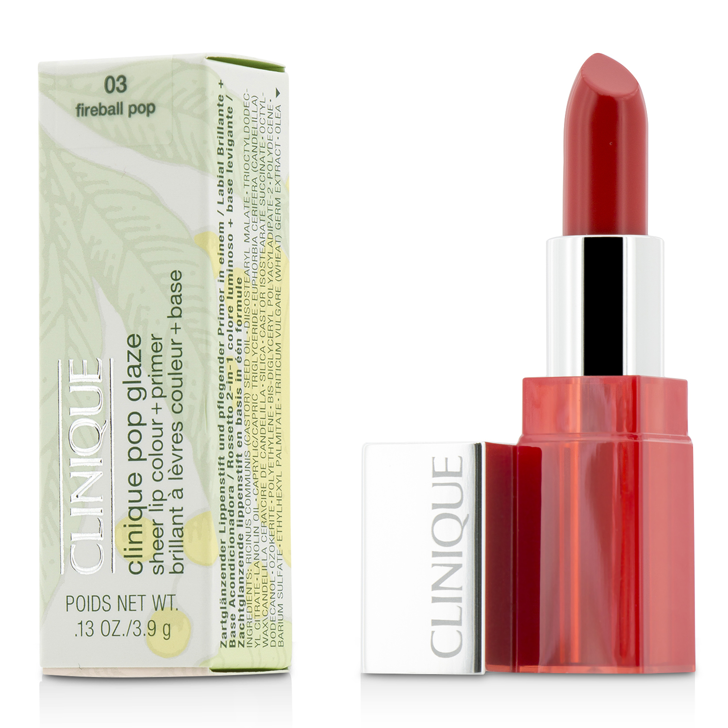 Clinique Pop Glaze Ruj Strălucitor + Bază 3.9g/0.13oz