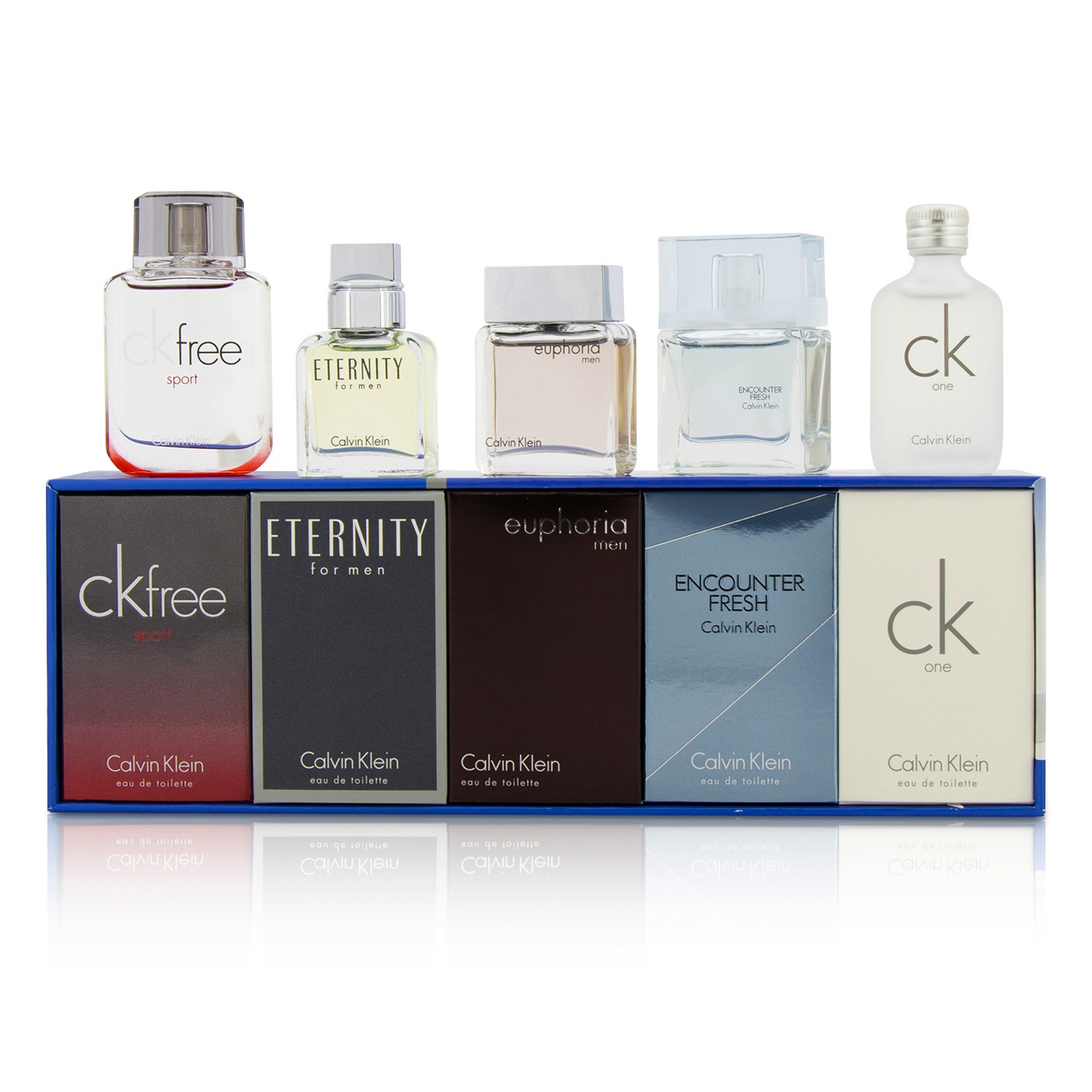 Calvin Klein Miniature Coffret : CK One + Eternity + Euphoria + CK Free Sport + Encounter Fresh 5x10ml/0.33oz