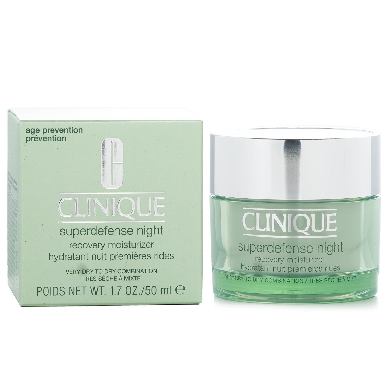 Clinique Superdefense Night Recovery Moisturizer - Untuk Sangat Kering ke Kombinasi Kering - Pelembab Wajah 50ml/1.7oz