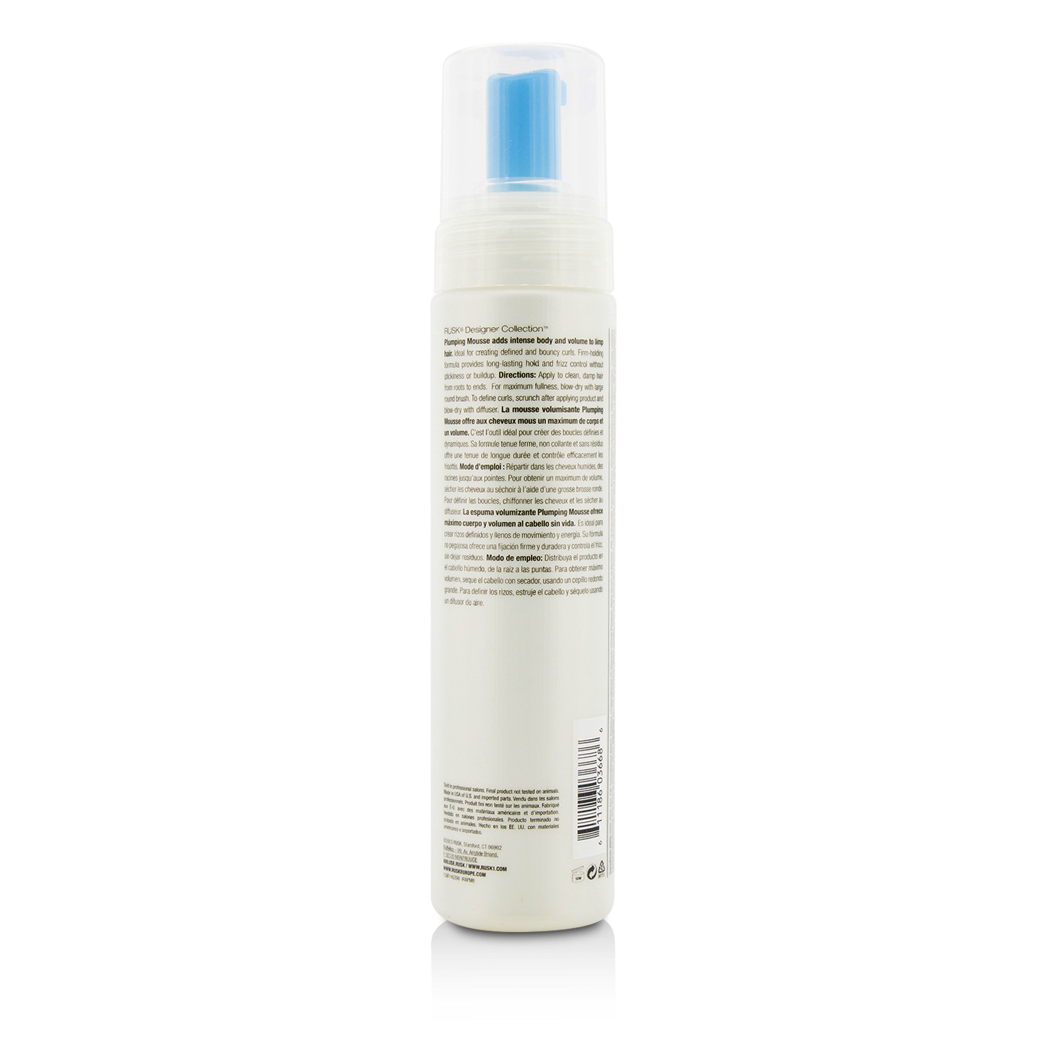 Rusk Mousse Llenador (Cuerpo y Volumen Sin Frizz) 250ml/8.5oz