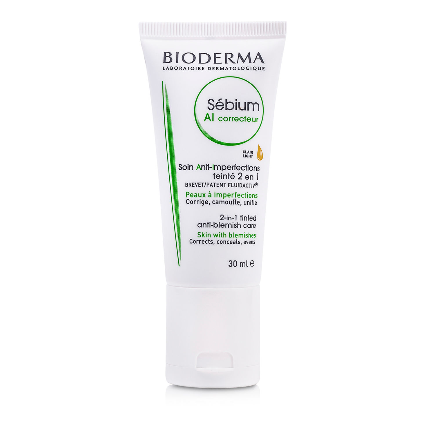 Bioderma Sebium AI Corrective 2 in 1 Tinted Anti-Blemish Care (For Skin with Blemishes) - Clair Light (Exp. Date 10/2016) 30ml/1oz