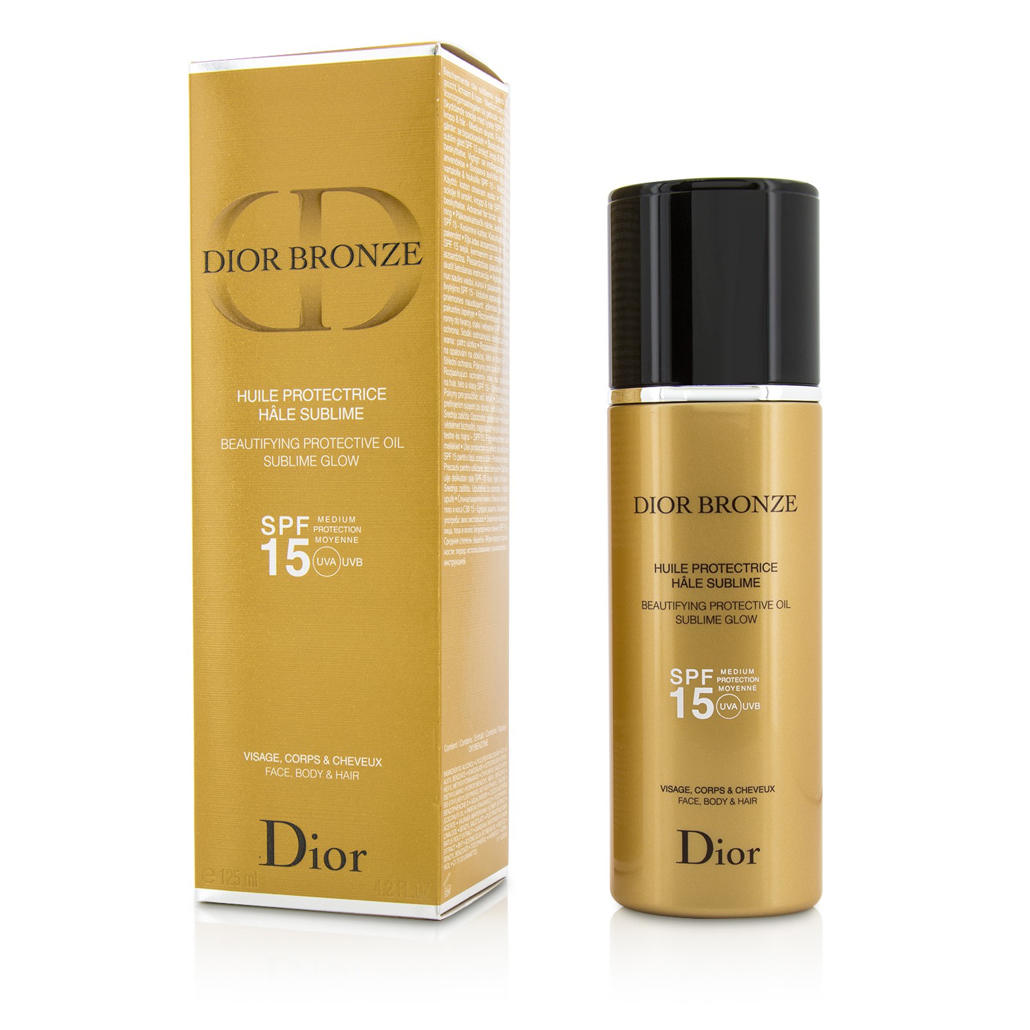 Christian Dior Dior Bronze Beautifying Protective Oil Sublime Glow SPF 15 - For Face, Body & Hair 125ml/4.2oz