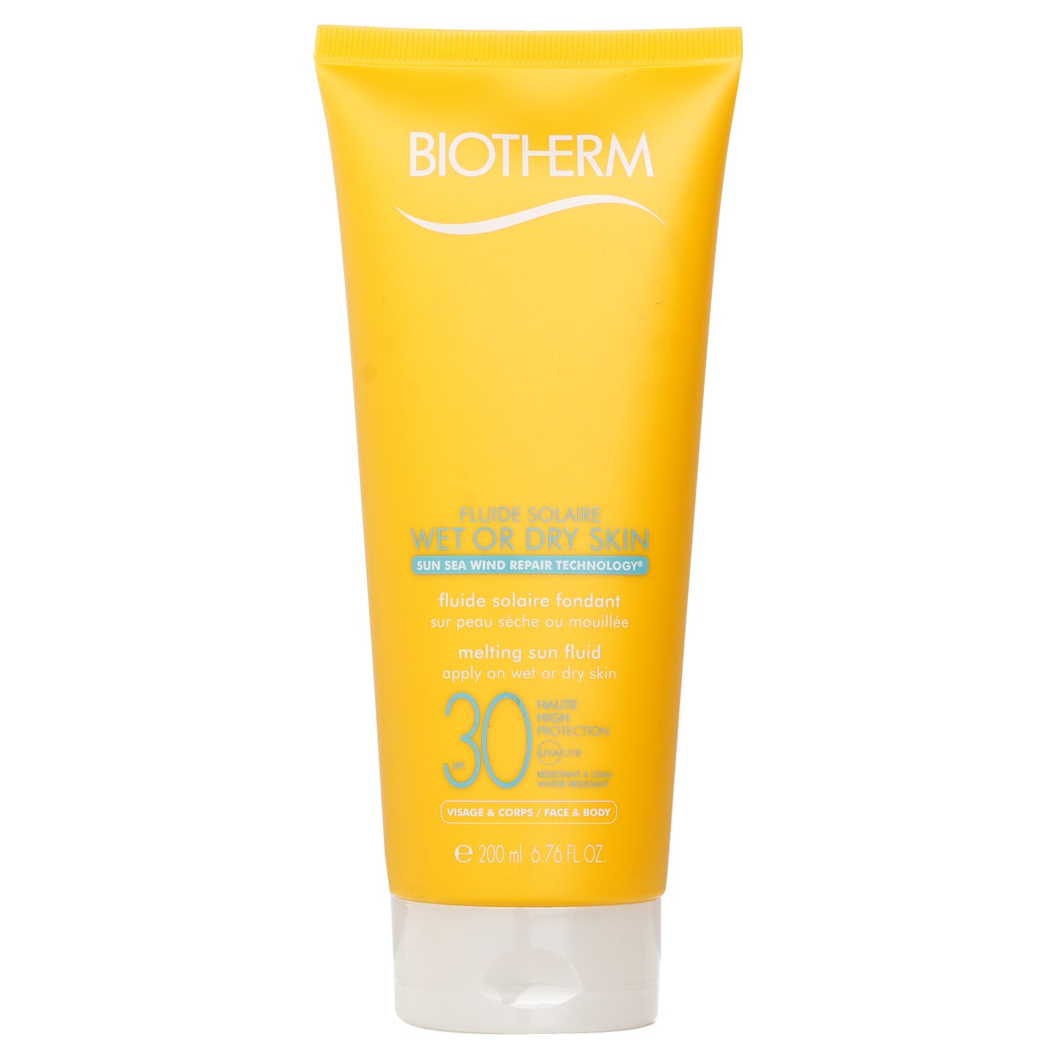 Biotherm Fluide Solaire Wet Or Dry Skin Melting Sun Fluid SPF 30 For Face & Body - Water Resistant 200ml/6.76oz