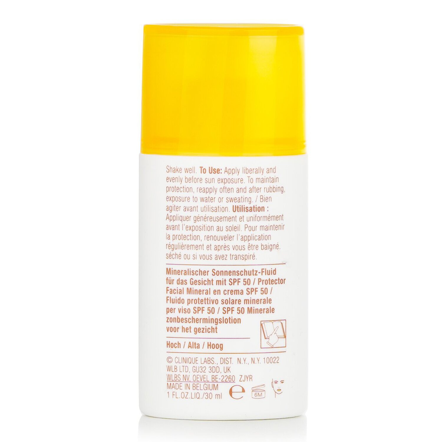 Clinique Mineral Sunscreen Fluid For Face SPF 50 - Formulasi Kulit Sensitif - Tabir Surya Untuk Wajah 30ml/1oz