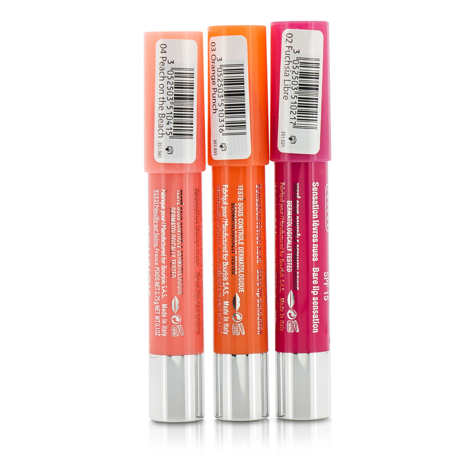 Bourjois 3 Rujuri de Amplificarea Nuanței cu Finisaj Lucios SPF 15 Set: 3x Rujuri 3x2.75g/0.1oz