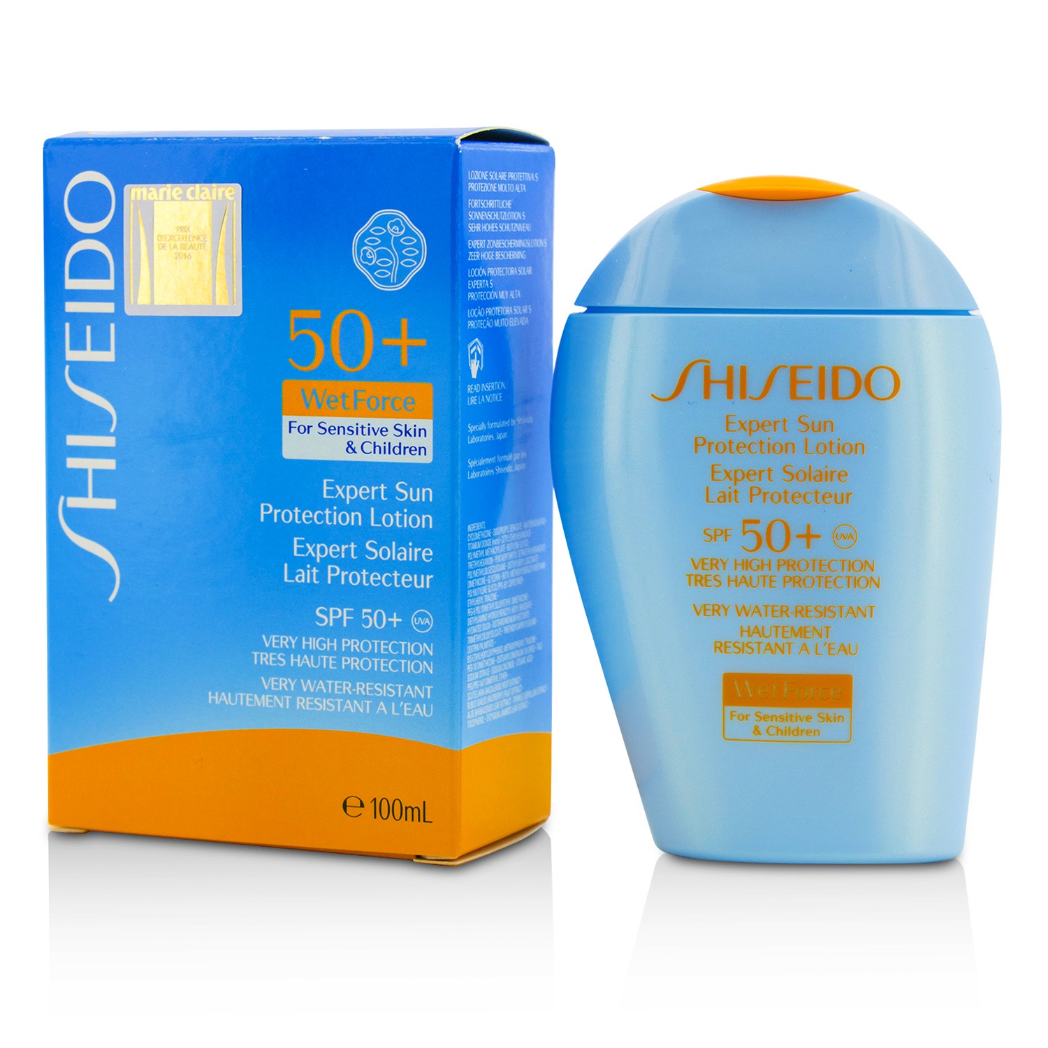 Shiseido Expert Sun Protection Lotion WetForce For Sensitive Skin & Children SPF 50+ UVA 100ml/3.3oz