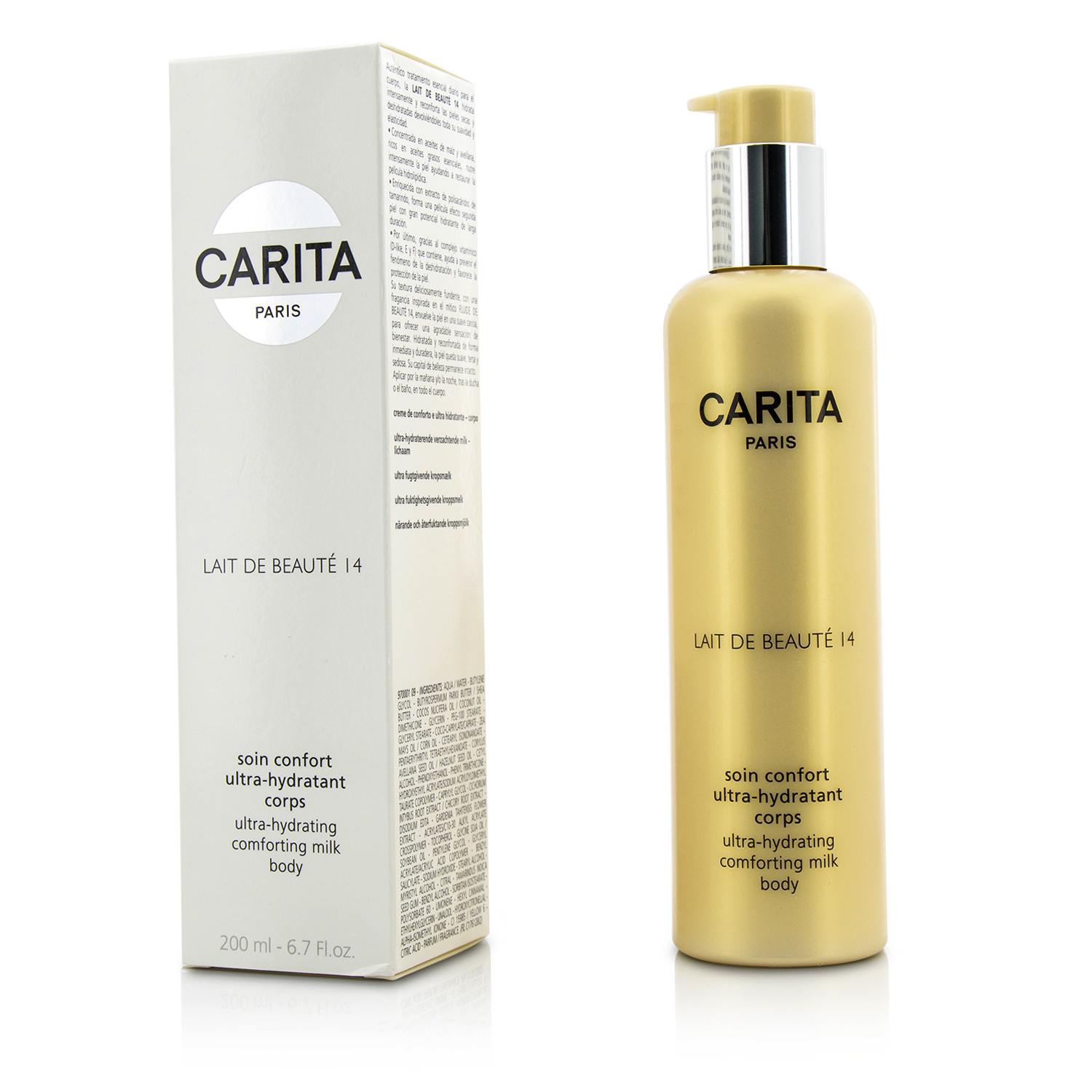 Carita حليب مريح مرطب فائق للجسم Lait De Beaute 14 200ml/6.7oz