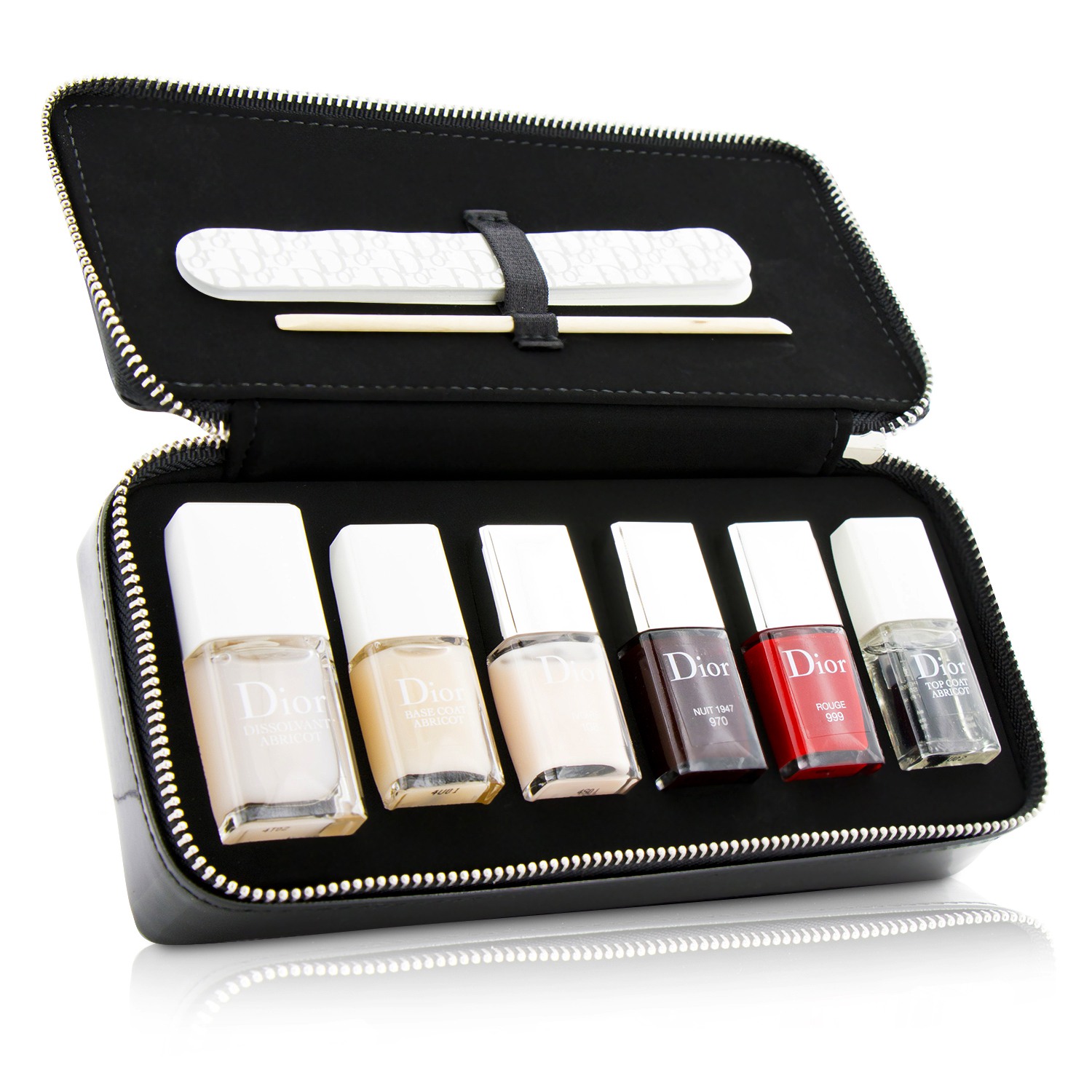 Christian Dior Manucure Couture Collection Edition Voyage Expert Nail Make Up Set (3x Nail Lacquer, 1x Base Coat, 1x Top Coat, 1x Polish Remover, 1x Nail File, 1x Cuticle Stick, 1x Clutch) Picture Color