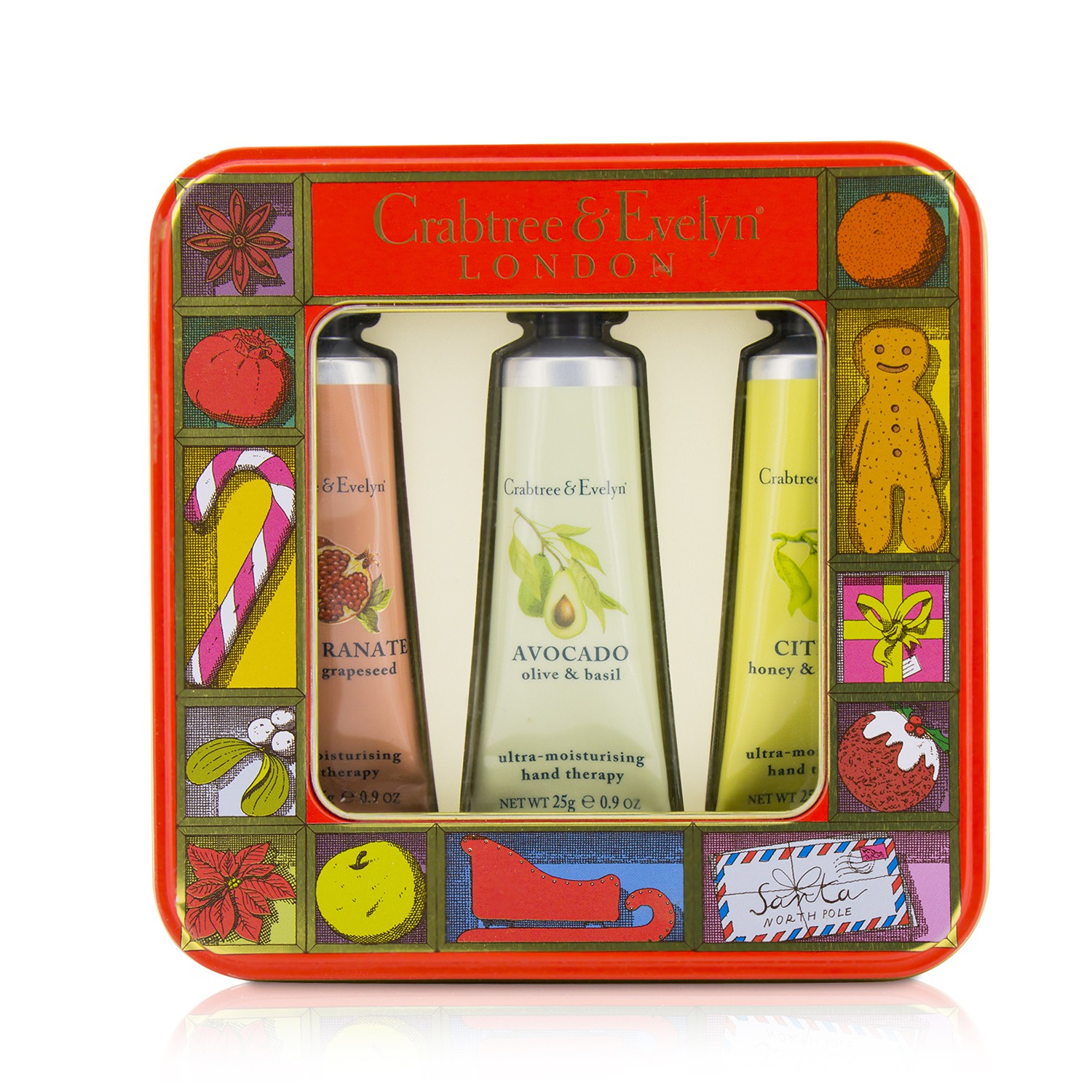 Crabtree & Evelyn Fruit And Botanicals Hand Therapy Tin Set 3x25g/0.9oz