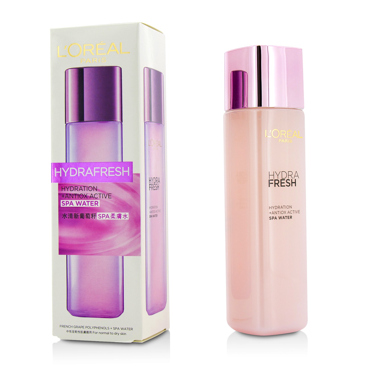 L'Oreal Hydrafresh Hydration+ Antiox Active SPA Water - For Normal to Dry Skin 175ml/5.8oz