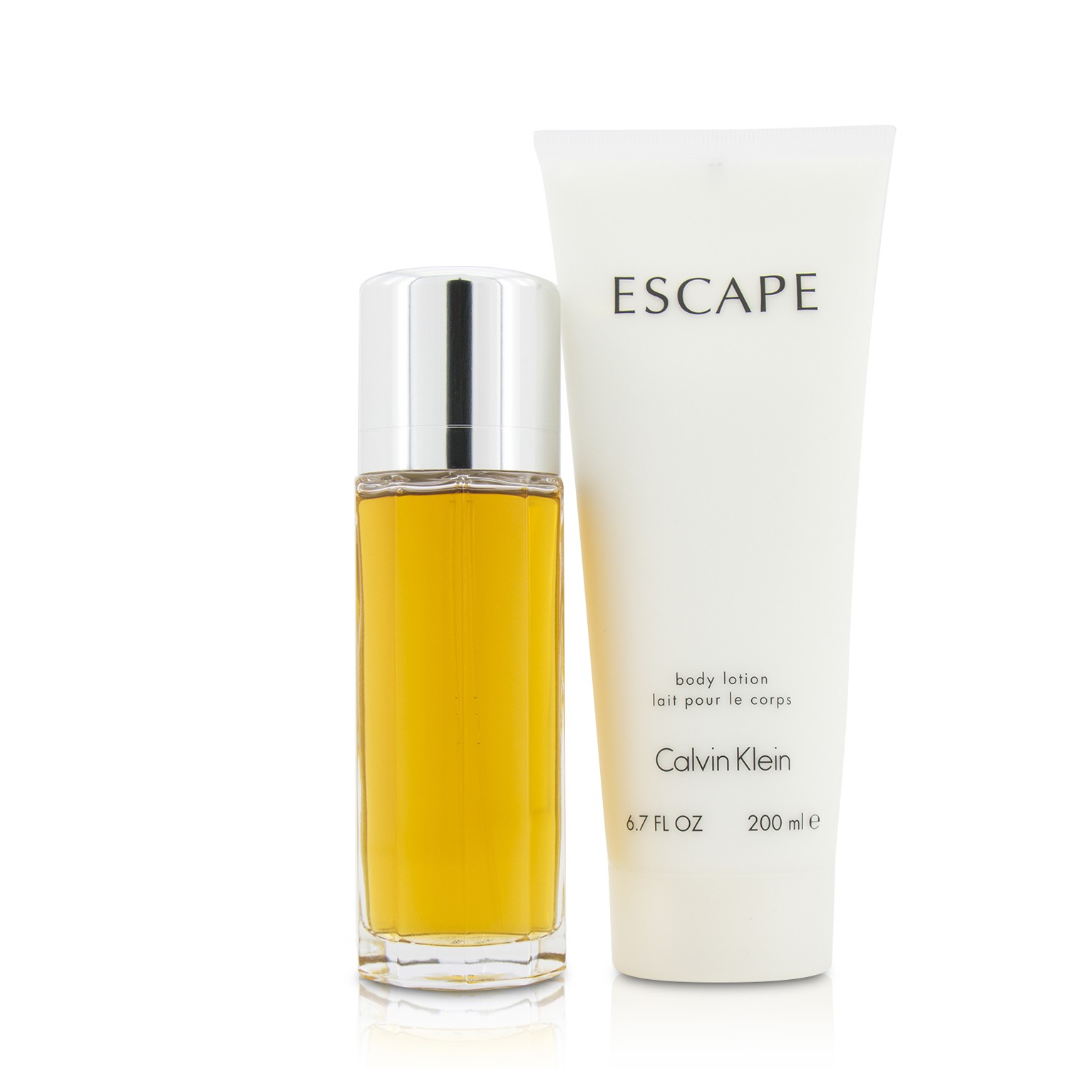 Calvin Klein مجموعة Escape: أو دو برفوم بخاخ 100مل/3.4 أوقية + غسول للجسم 200مل/6.7 أوقية 2pcs