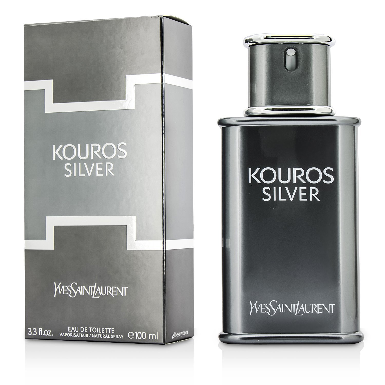 Yves Saint Laurent Kouros Silver Eau De Toilette Spray - Semprot 100ml/3.3oz