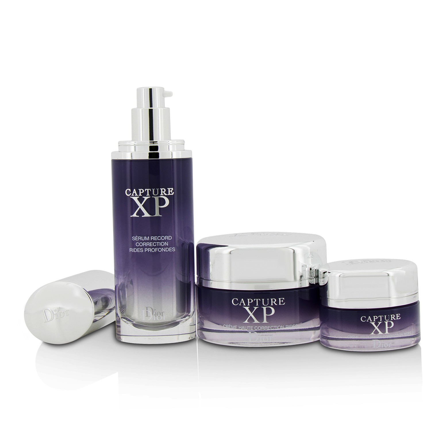 Christian Dior Capture XP Expert Wrinkle Correction Day Ritual Set: Serum 50ml/1.7oz + Creme 50ml/1.7oz + Eye Creme 15ml/0.5oz + Bag 3pcs+1bag