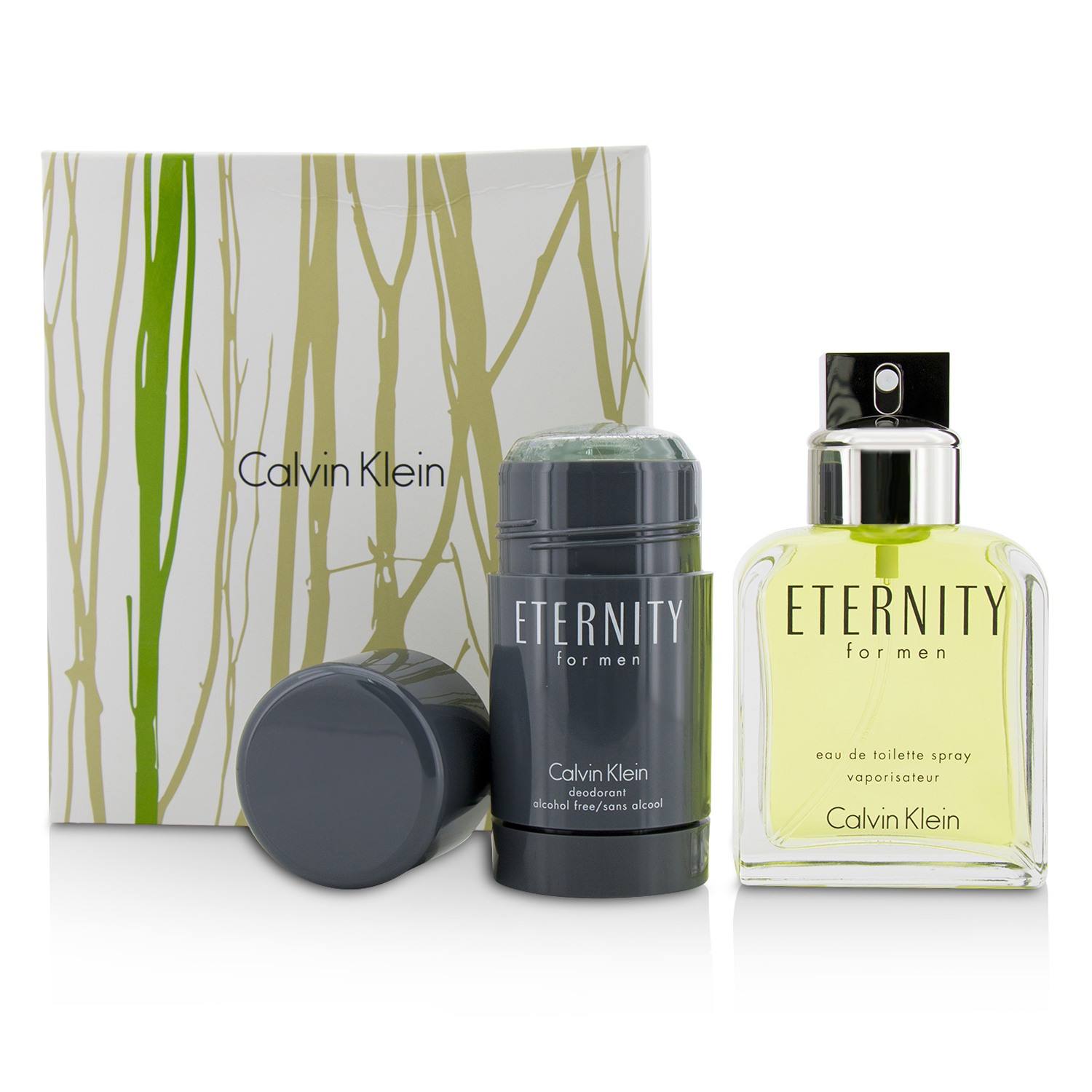 Calvin Klein Eternity Coffret: Eau De Toilette Spray 100ml/3.4oz + Deodorant Stick 75g/2.6oz 2pcs