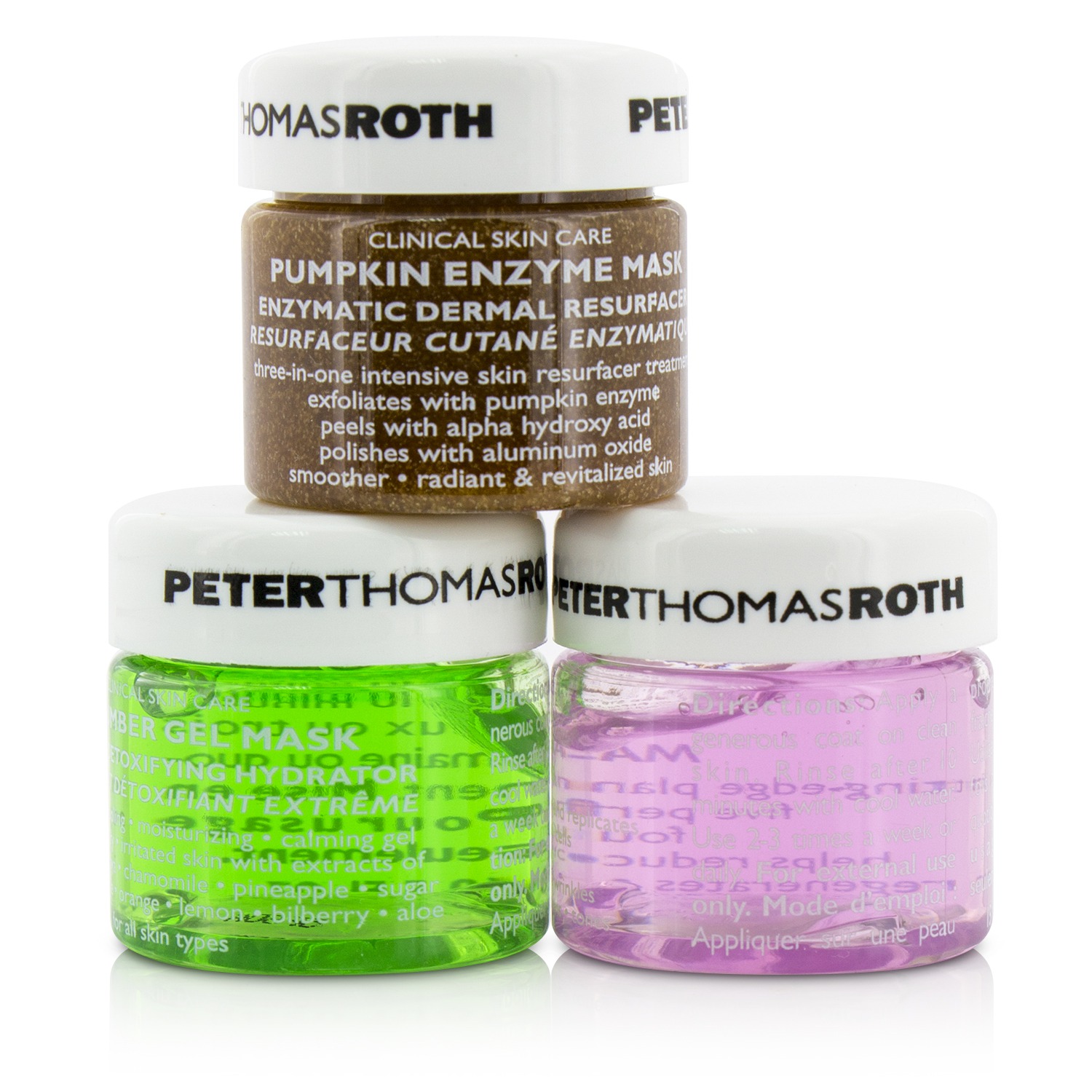 Peter Thomas Roth Mini Mask Magic Kit: Cucumber Gel Mask 15ml + Rose Gel Mask 15ml + Pumpkin Enzyme Mask 15ml 3pcs