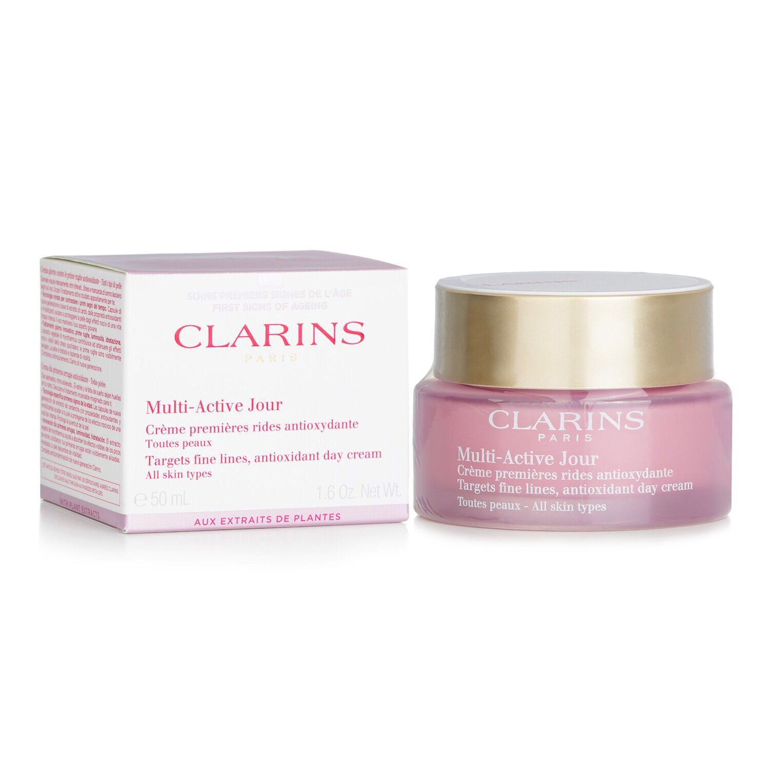 Clarins Multi-Active Day Targets Fine Lines Antioxidant Day Cream - For All Skin Types 50ml/1.6oz